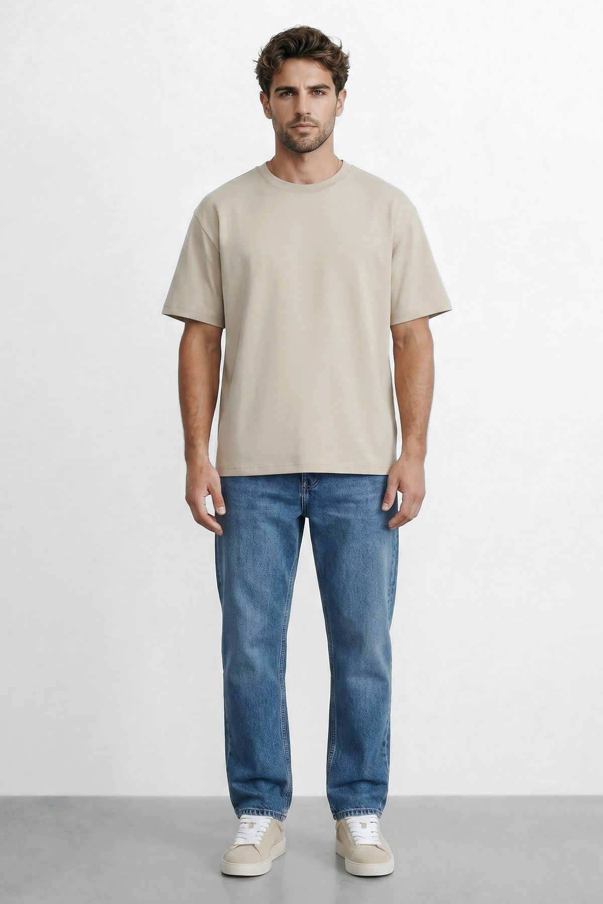 Straight Fit Cotton Jeans