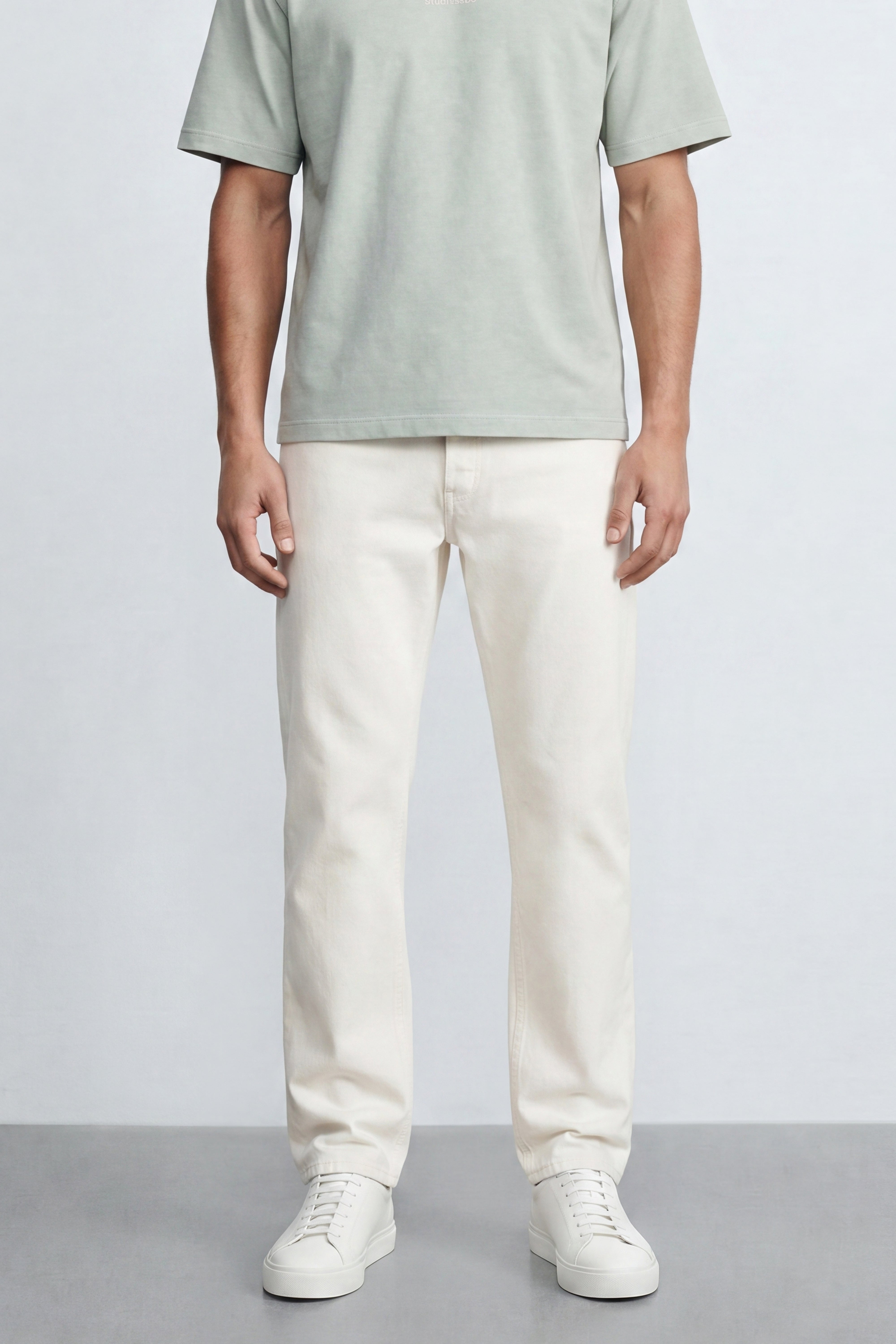 Straight Fit Cotton Pants