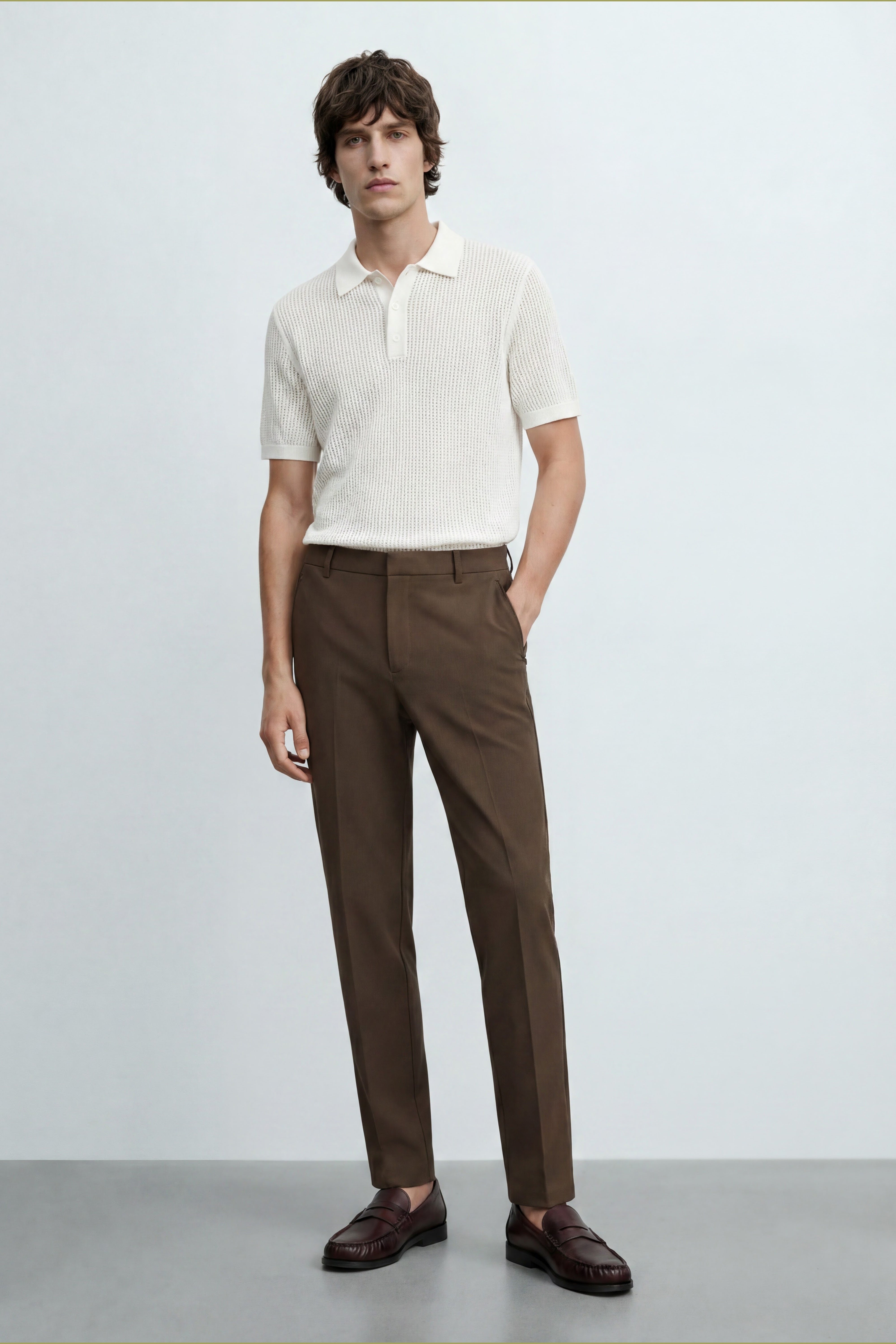 Slim Fit Cotton Knitted Polo