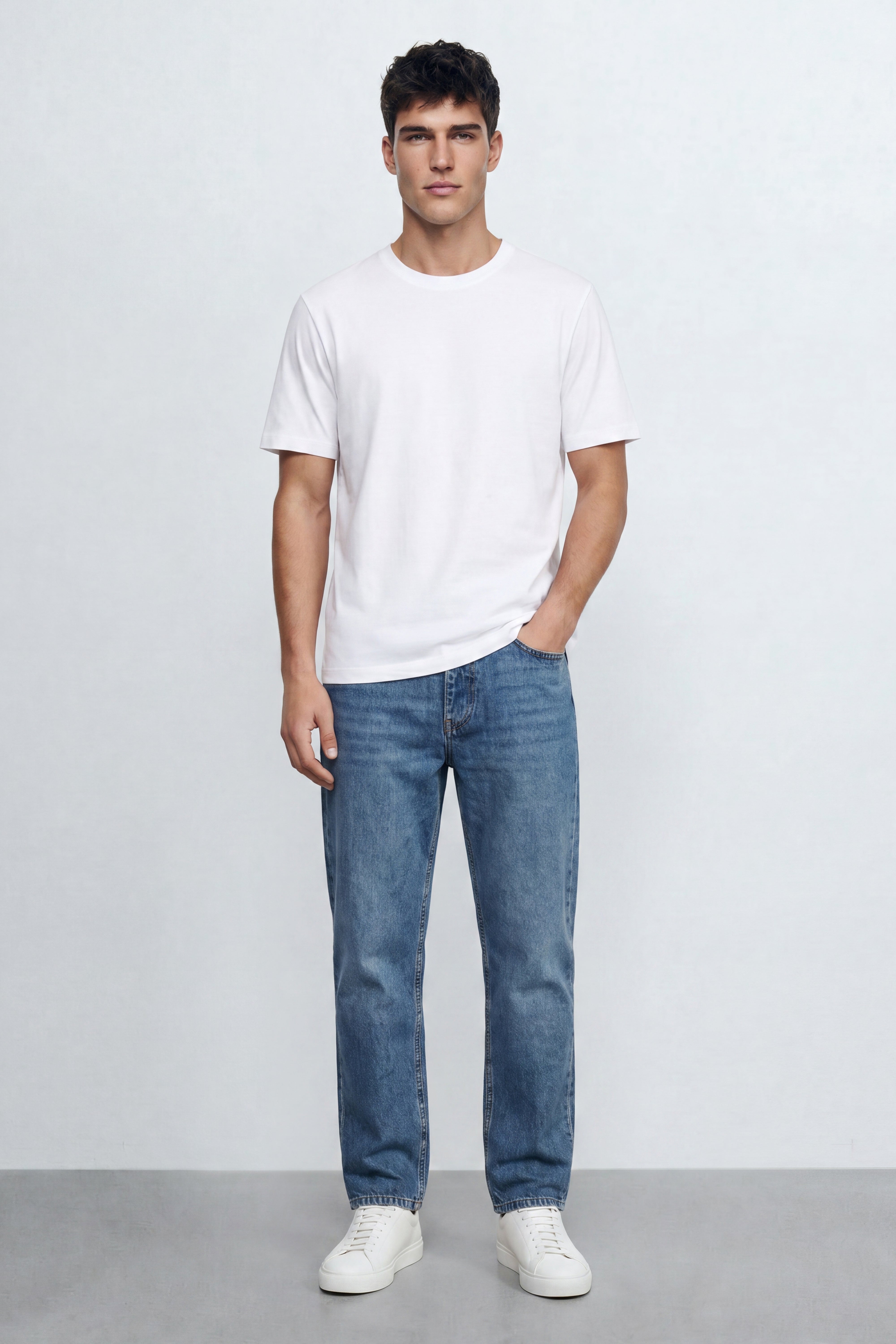 Mid Fit Cotton Blend Tee