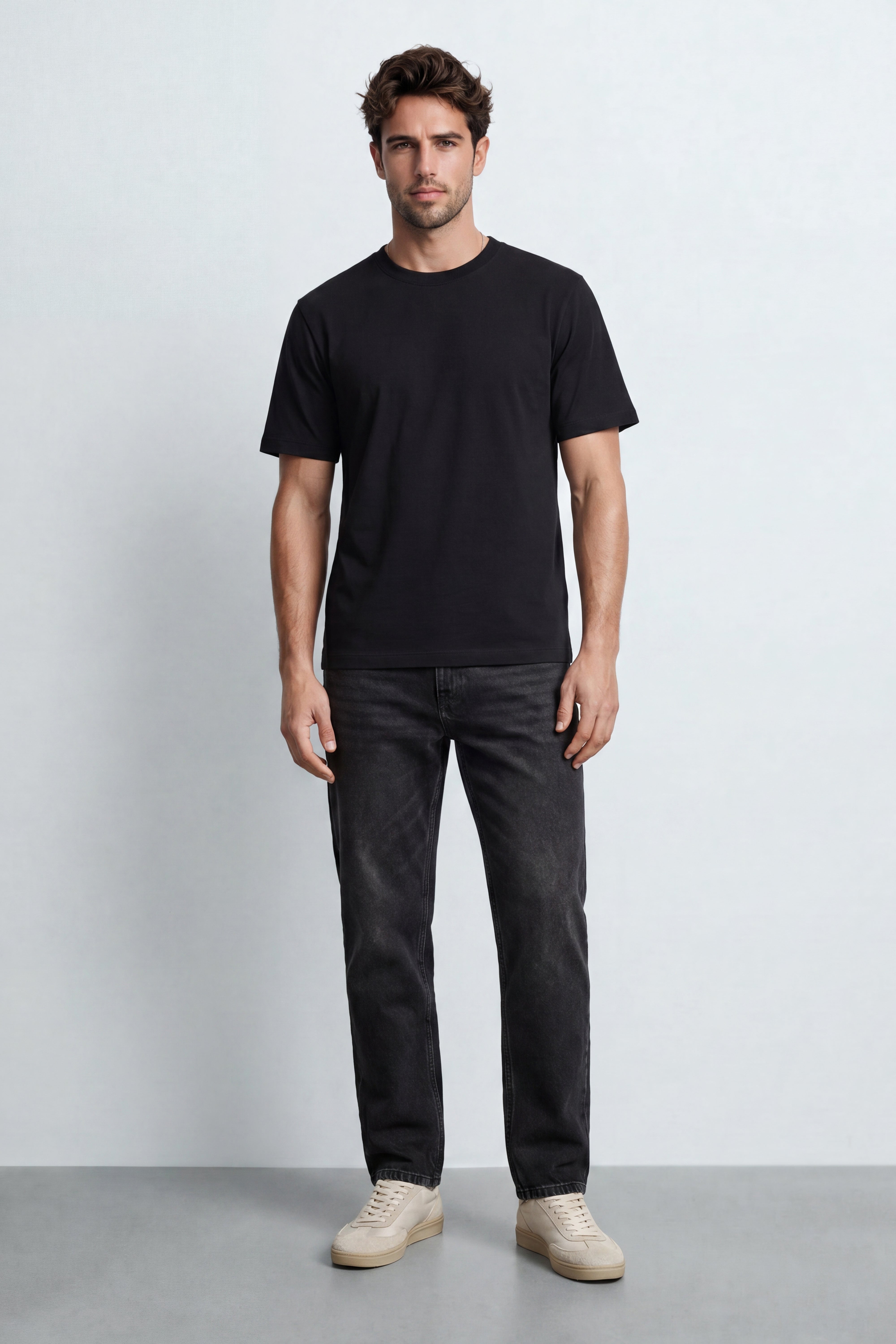 Mid Fit Cotton Blend Tee