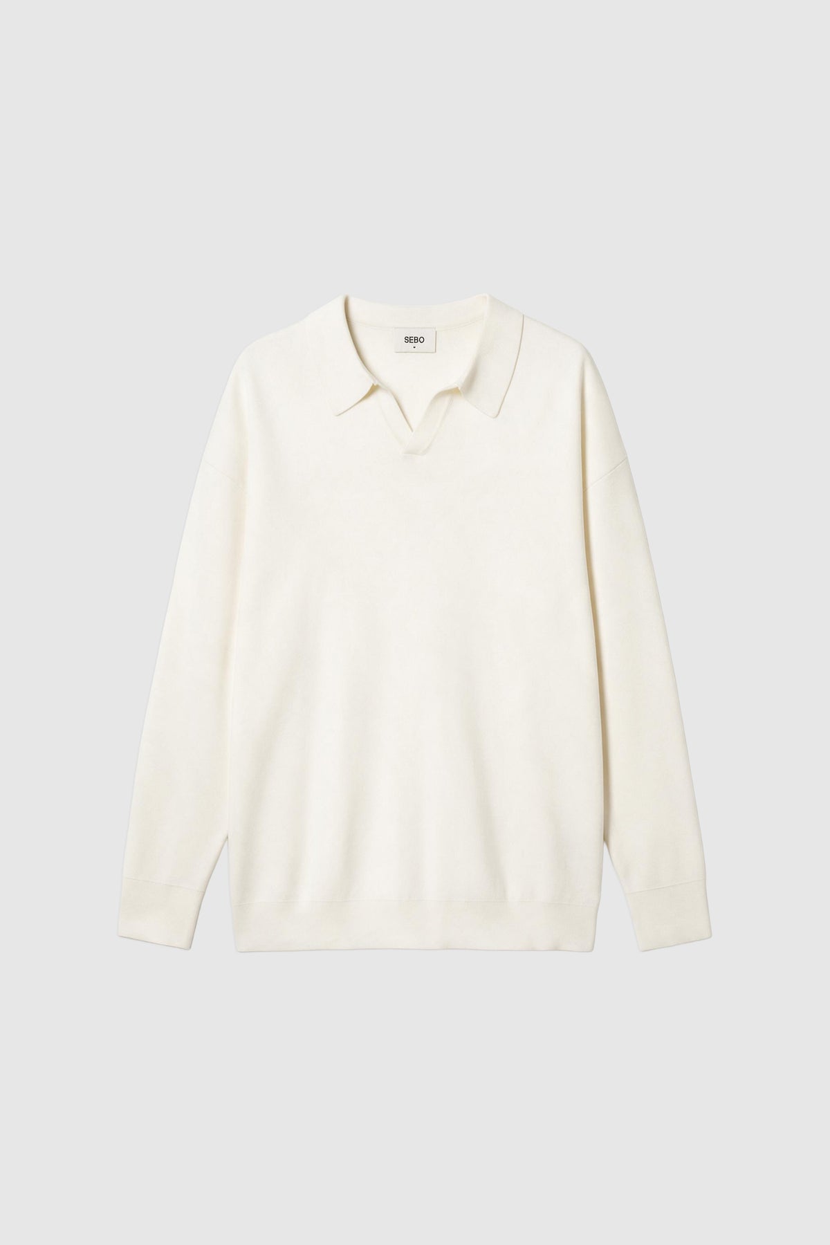 Oversized Knit Polo Shirt
