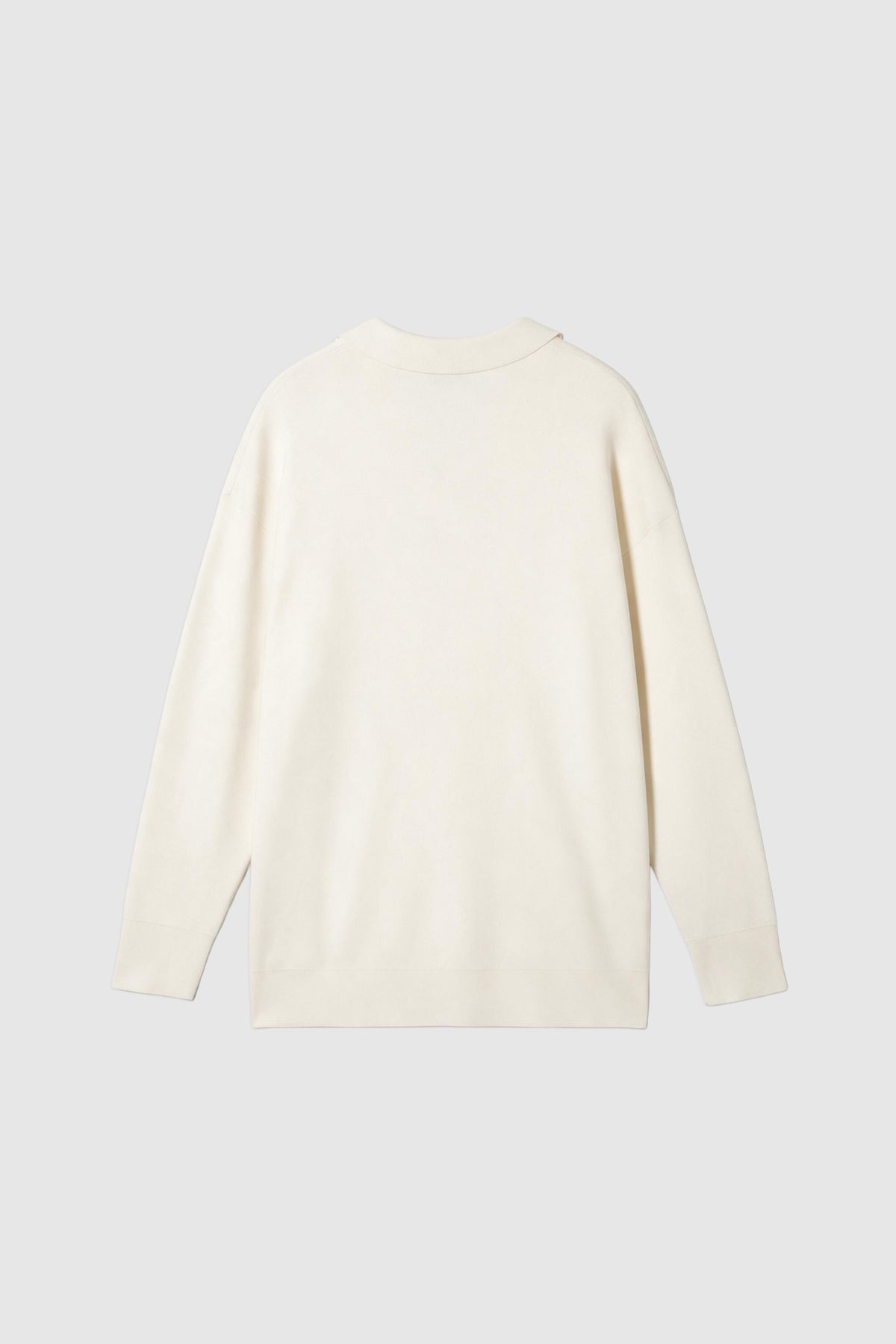Oversized Knit Polo Shirt