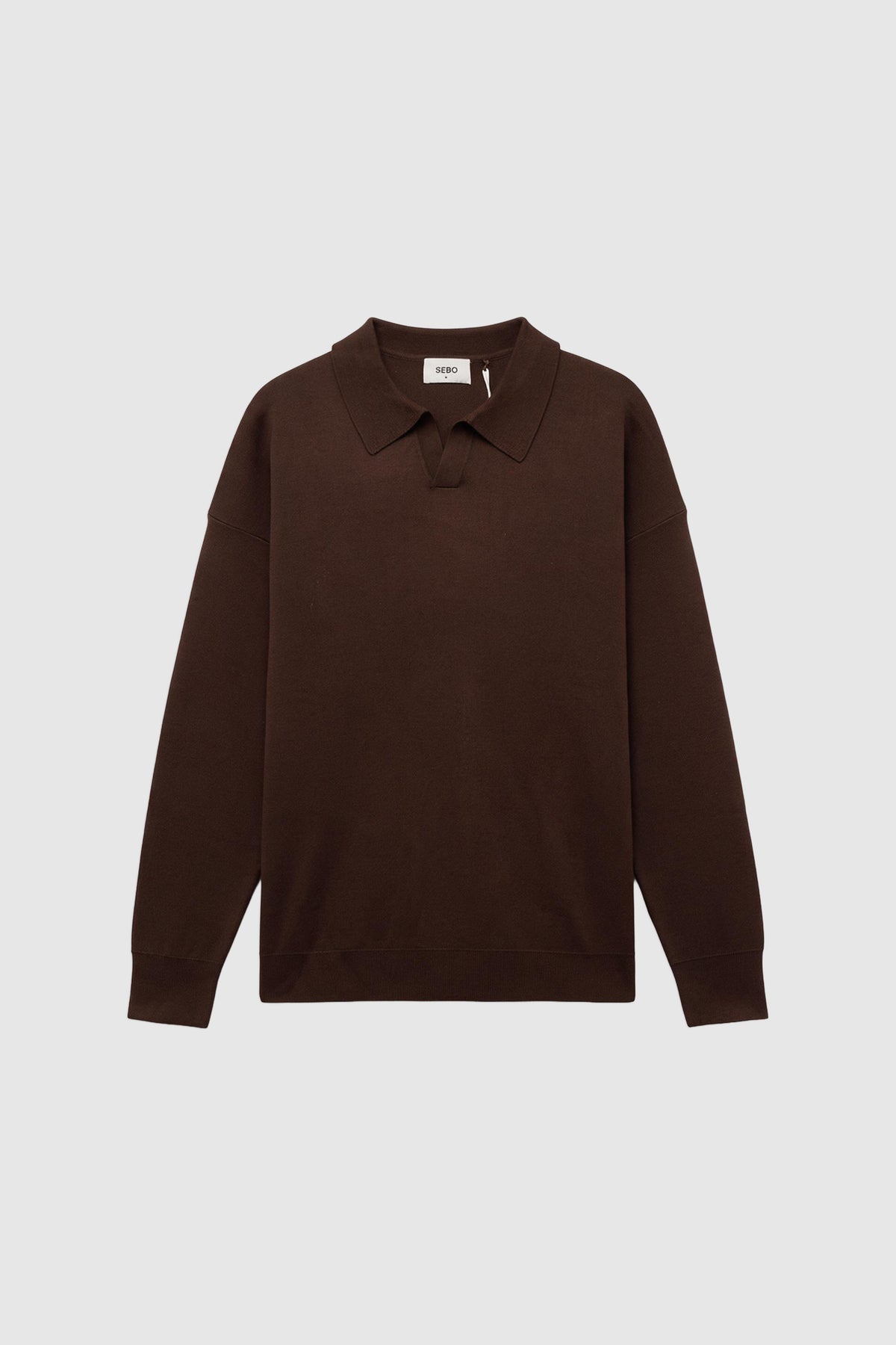 Oversized Knit Polo Shirt