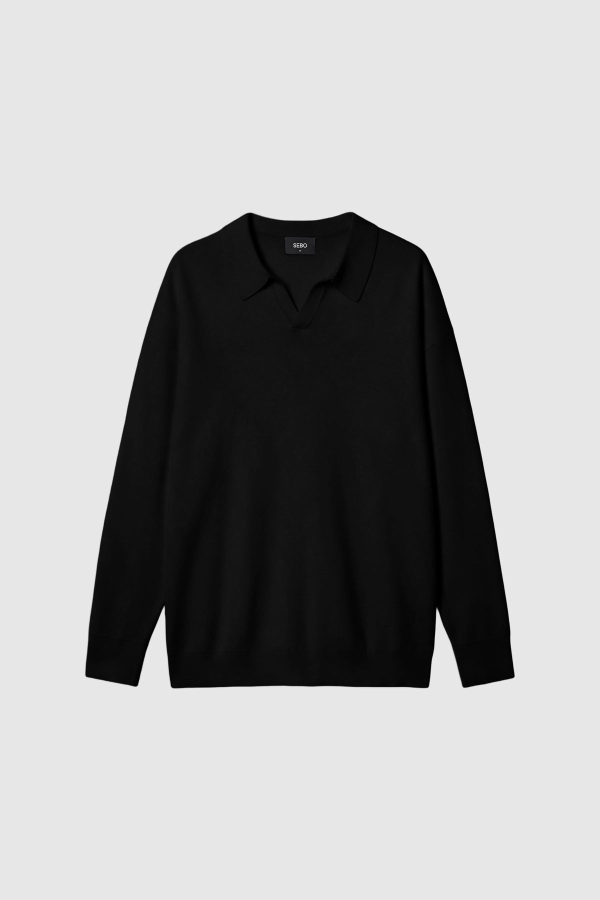 Oversized Knit Polo Shirt
