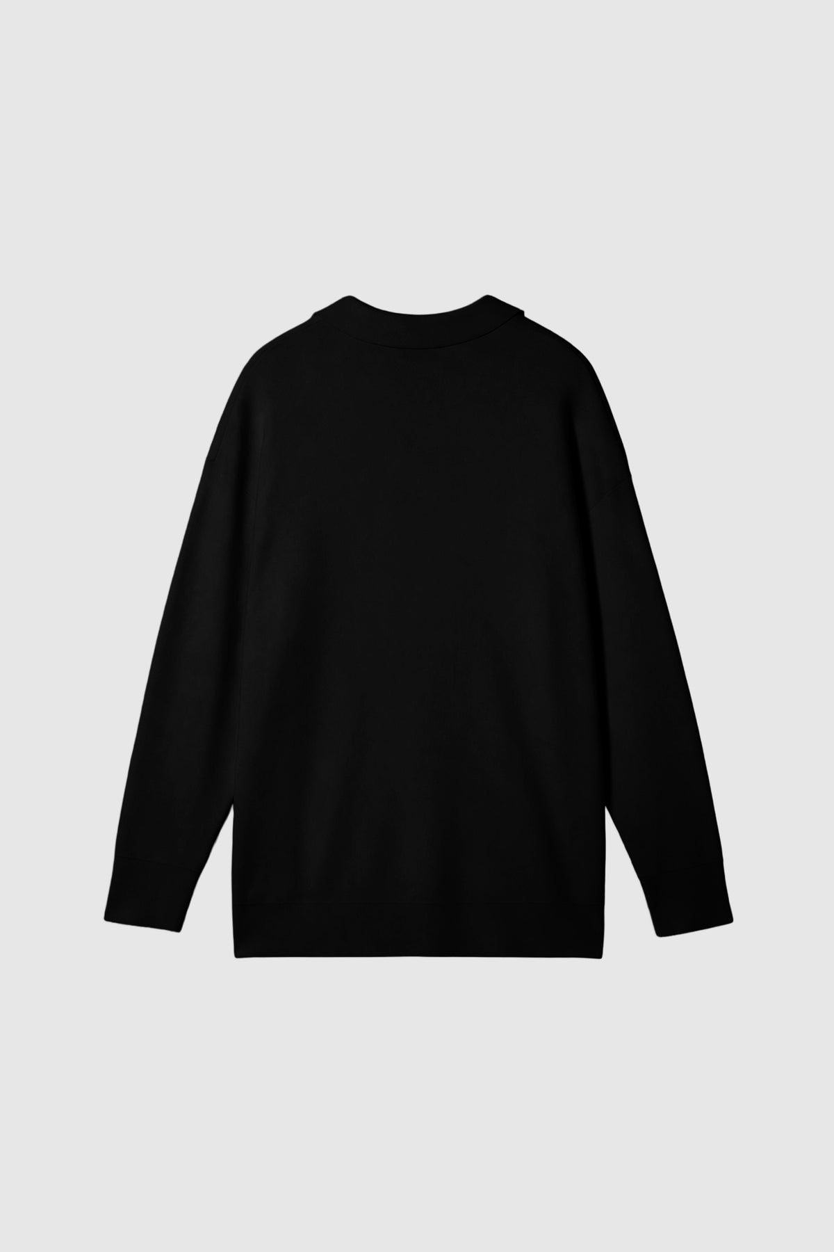 Oversized Knit Polo Shirt