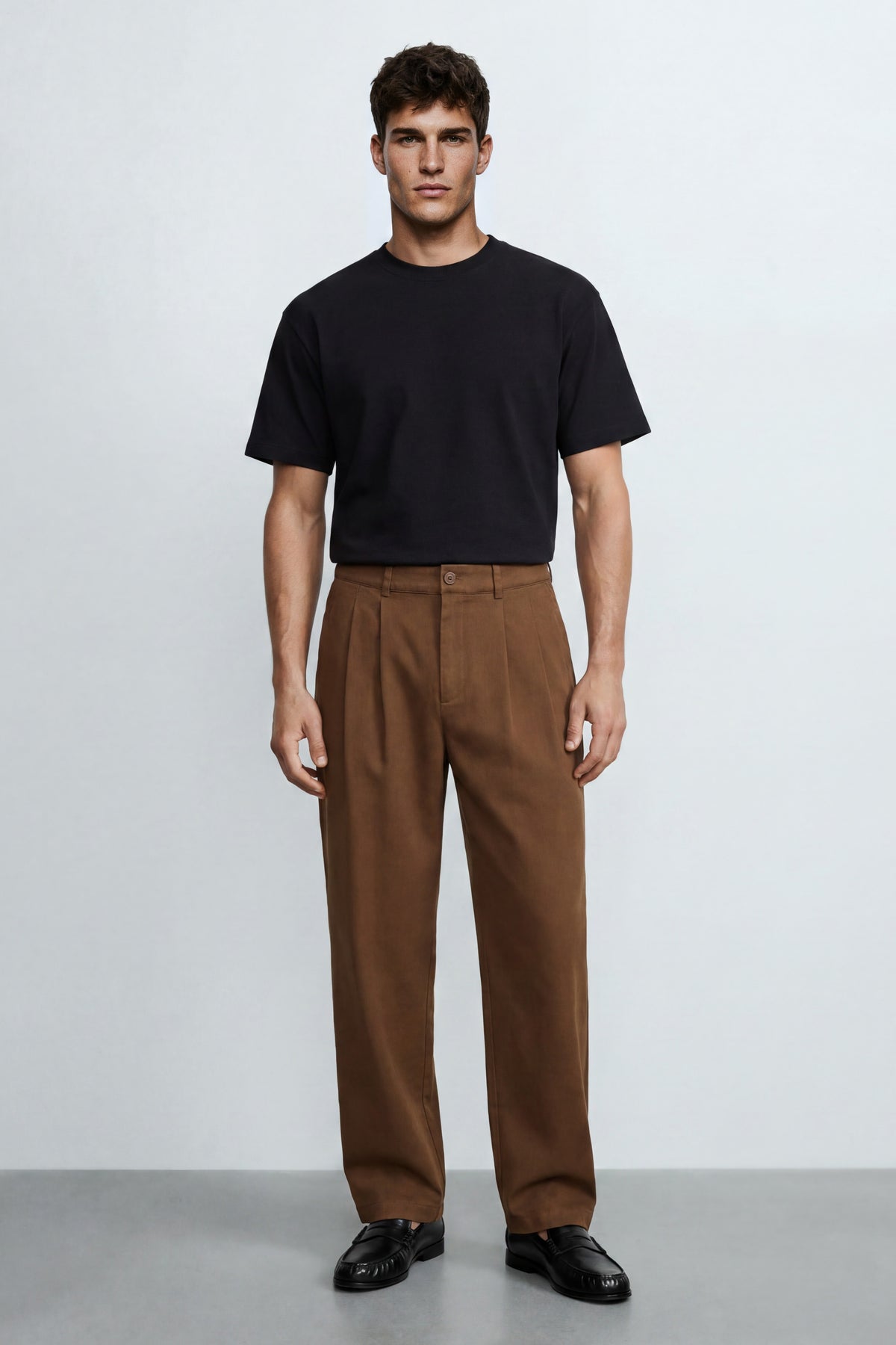 Tailored Cotton Blend Pants