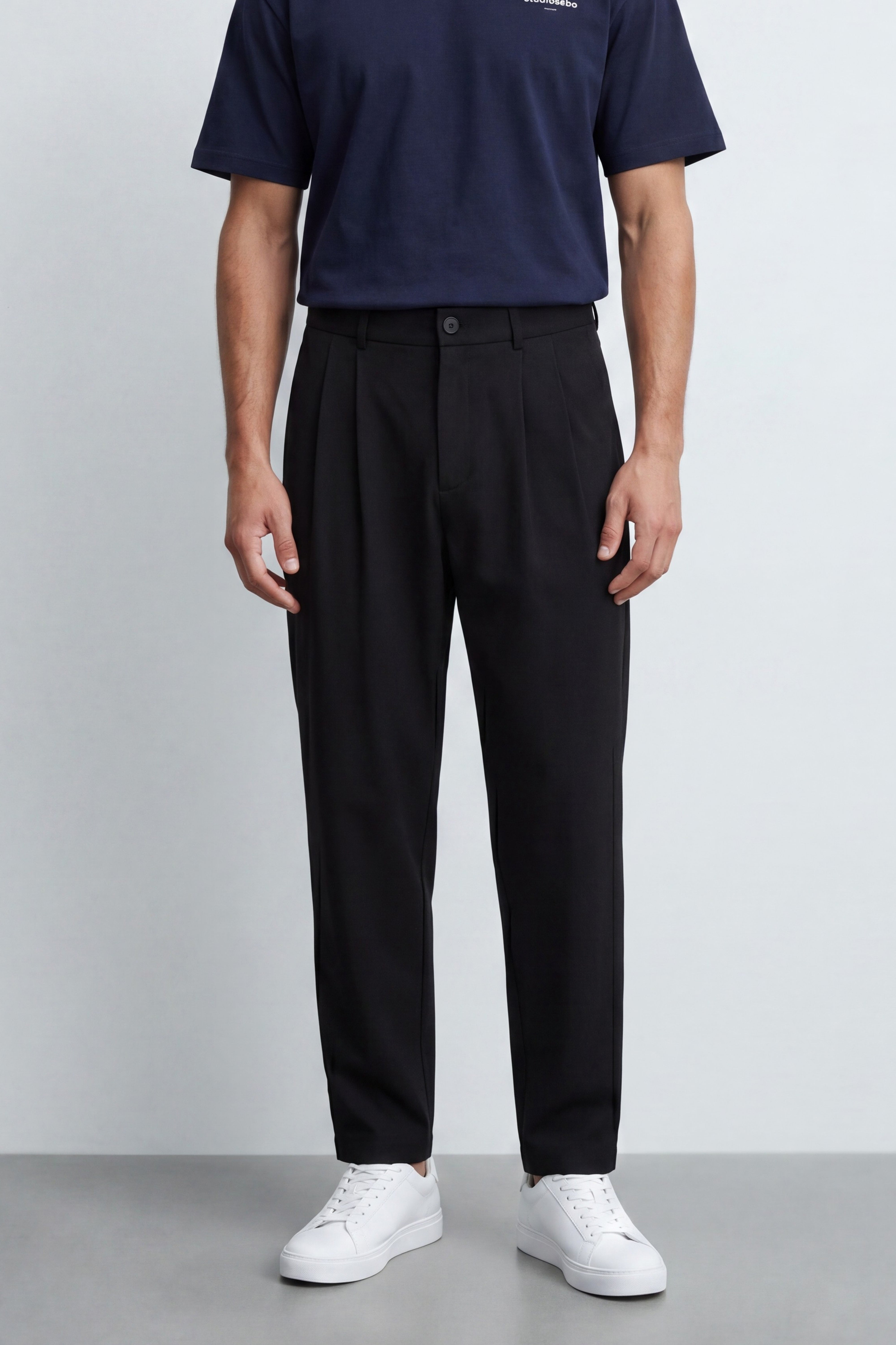 Tailored Cotton Blend Pants