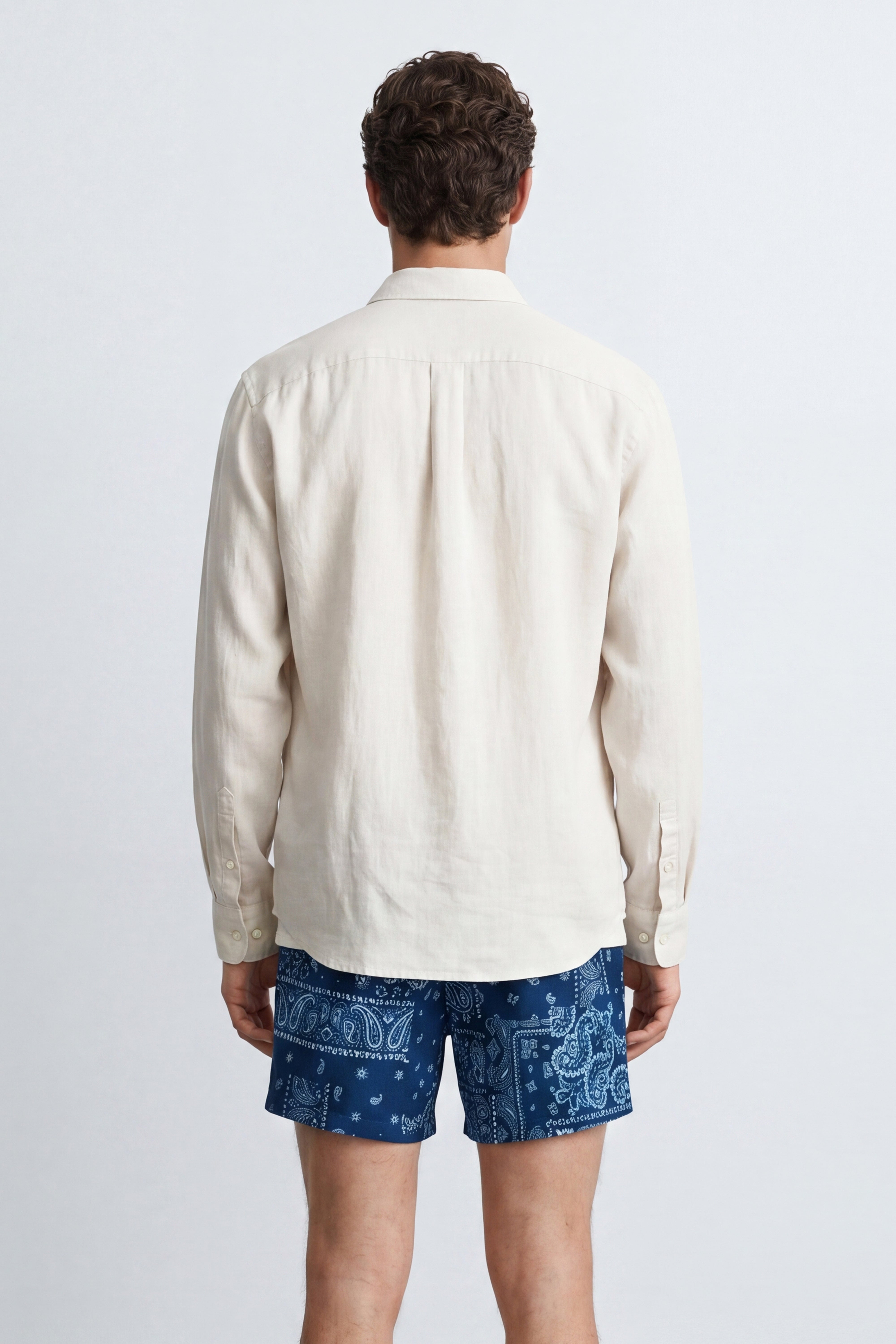 Relaxed Fit Linen Long Sleeve Shirt