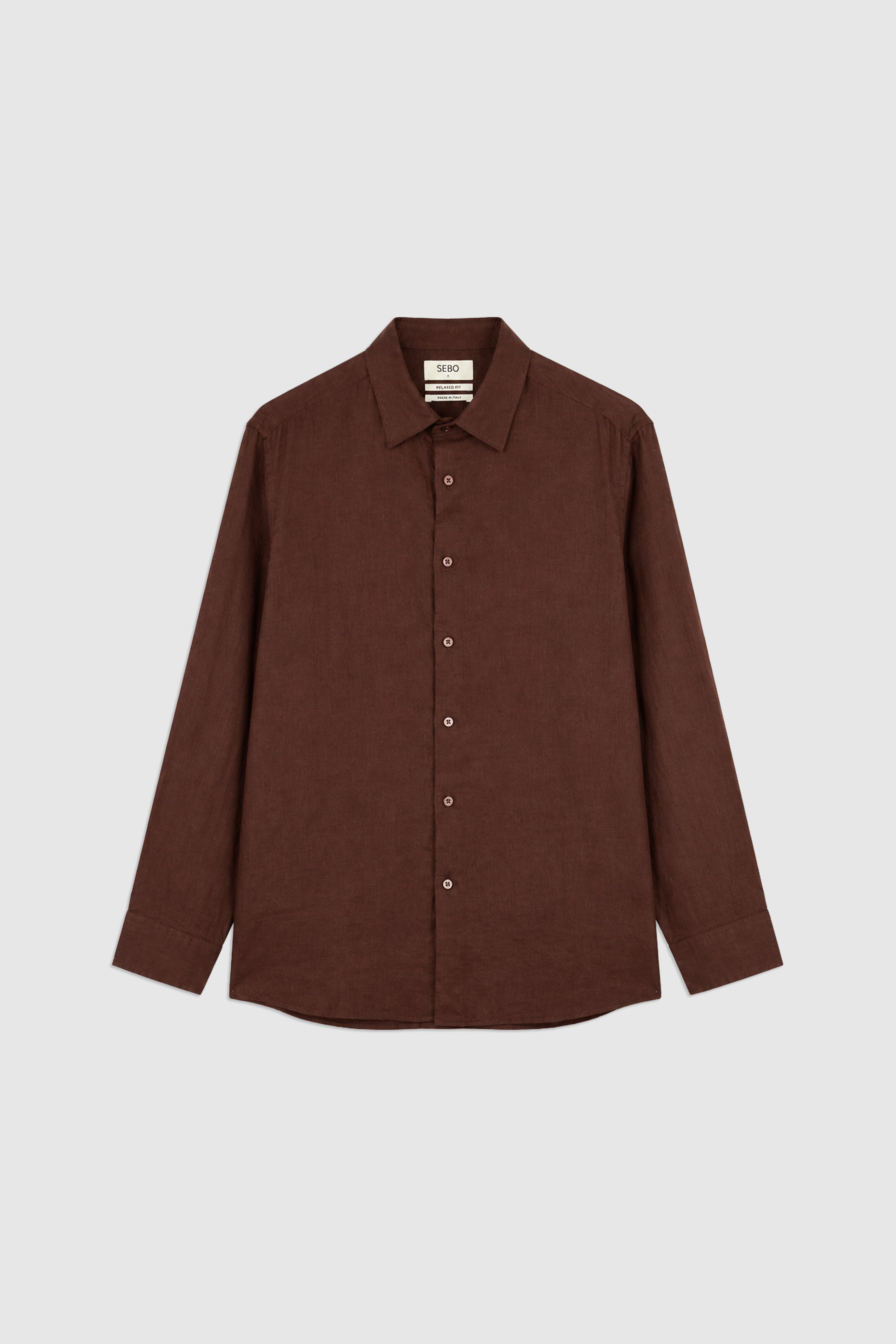 Relaxed Fit Linen Long Sleeve Shirt