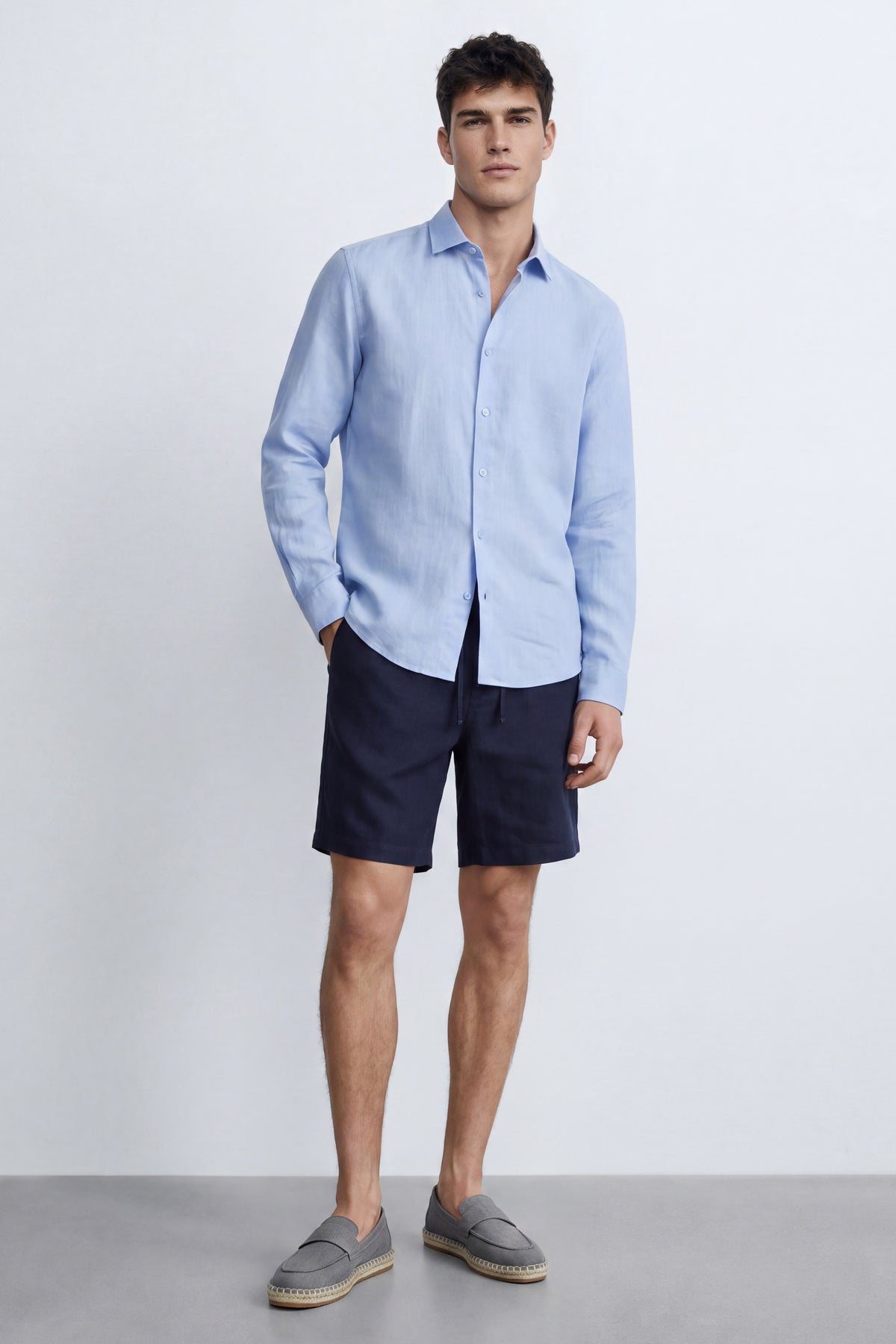 Slim Fit Linen Shirt