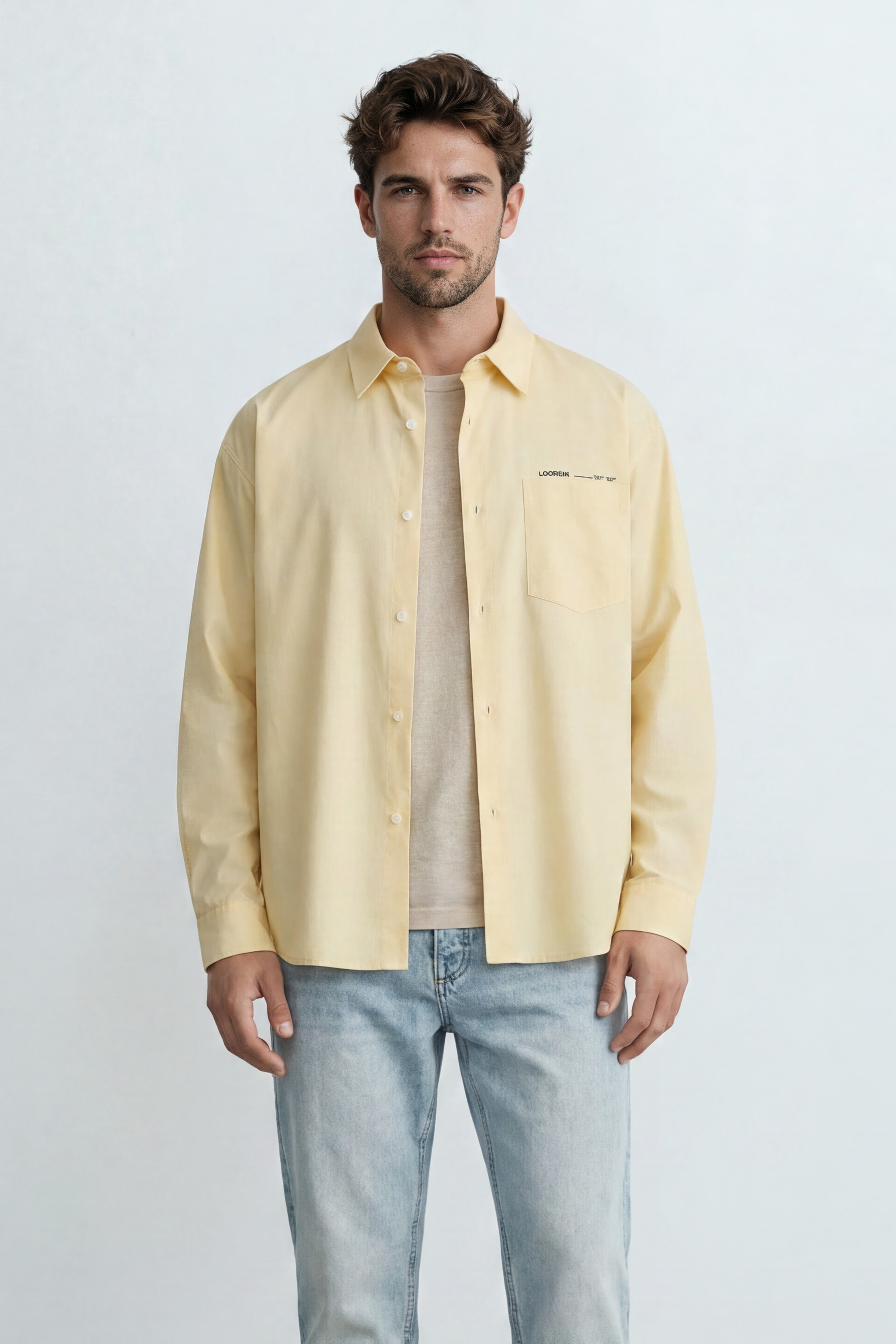 Relaxed Fit Cotton Blend Shirt