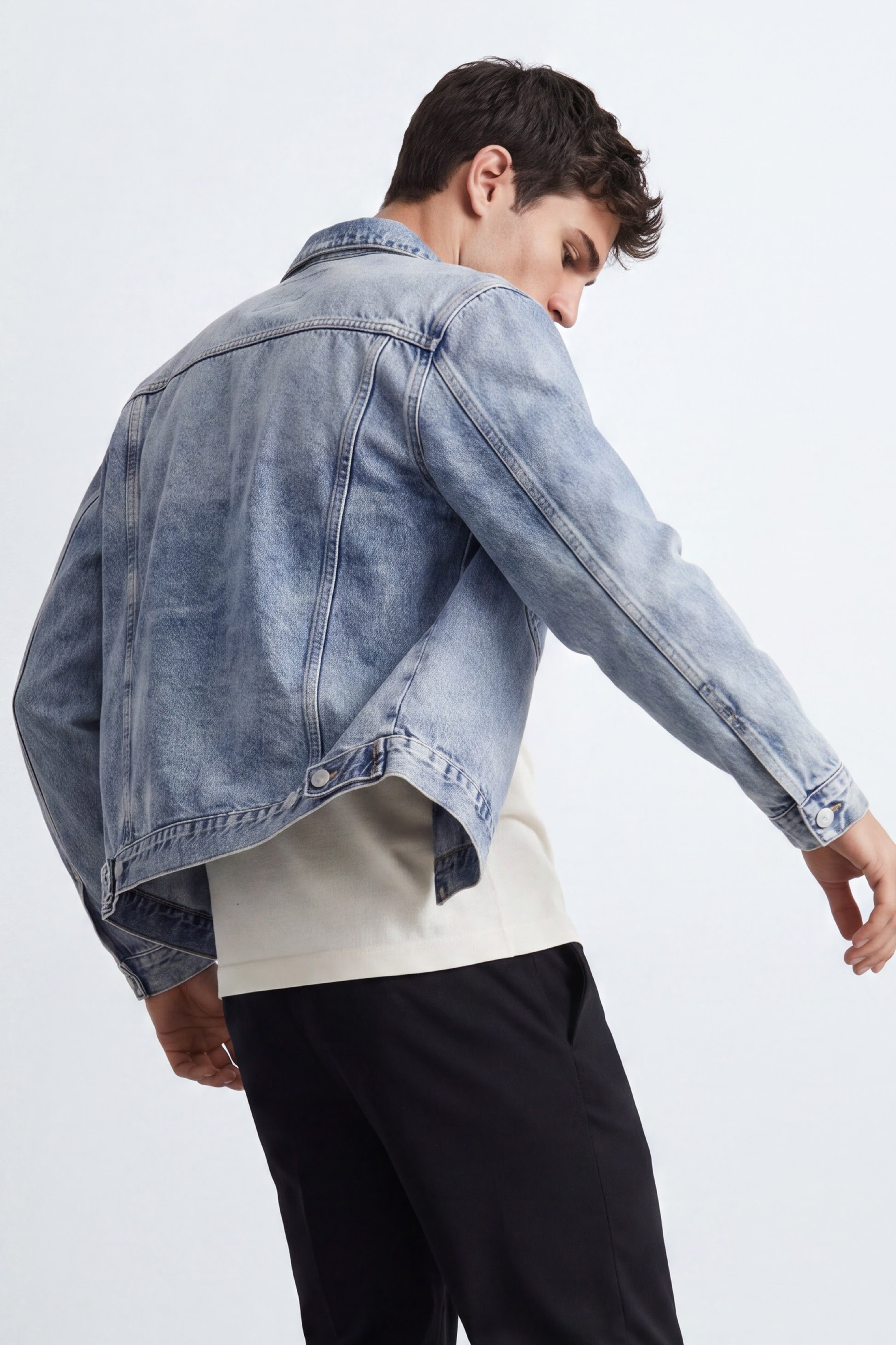Oversized Crop Denim Jacket