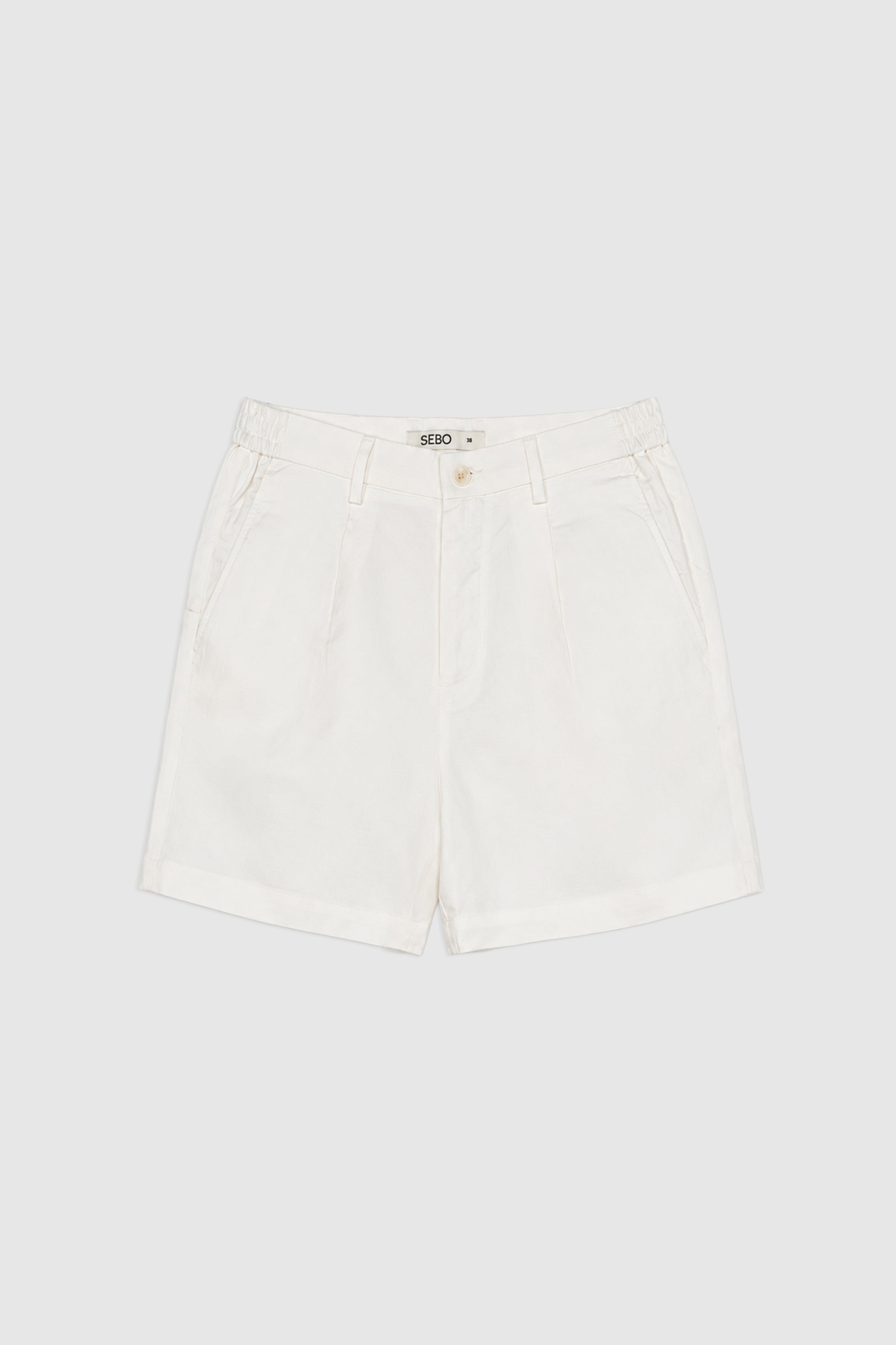 Slim Fit Linen Blend Bermuda