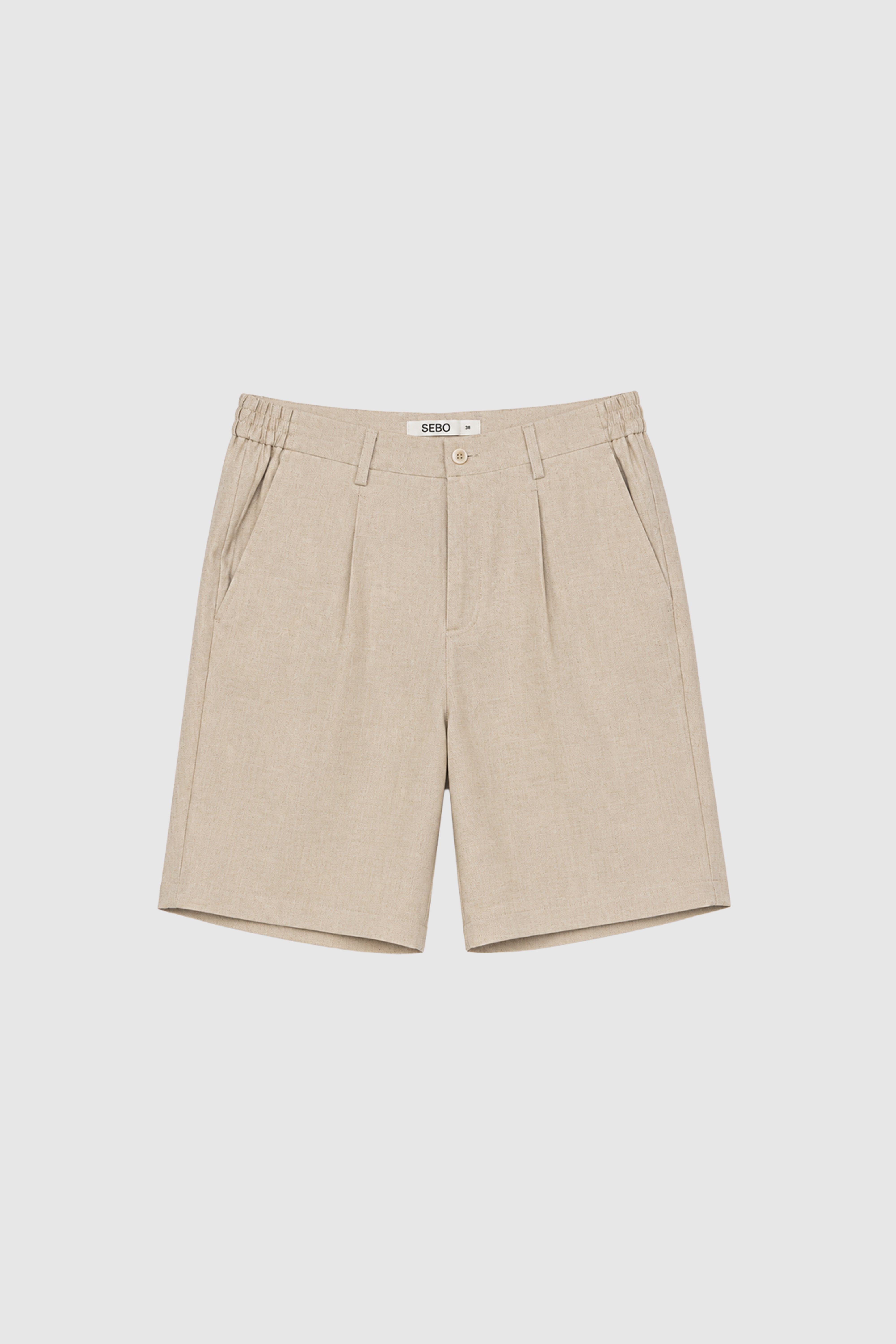 Slim Fit Linen Blend Bermuda