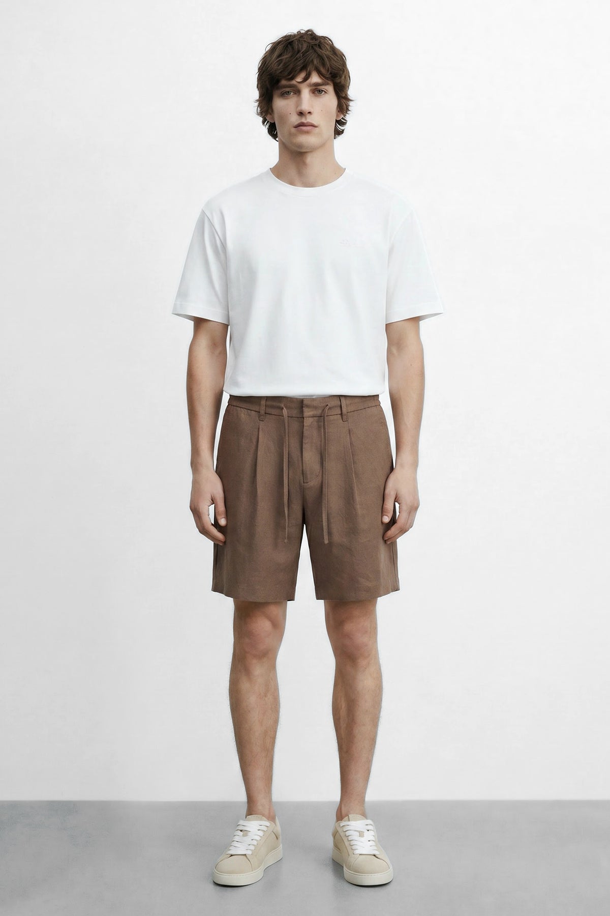 Slim Fit Linen Bermuda