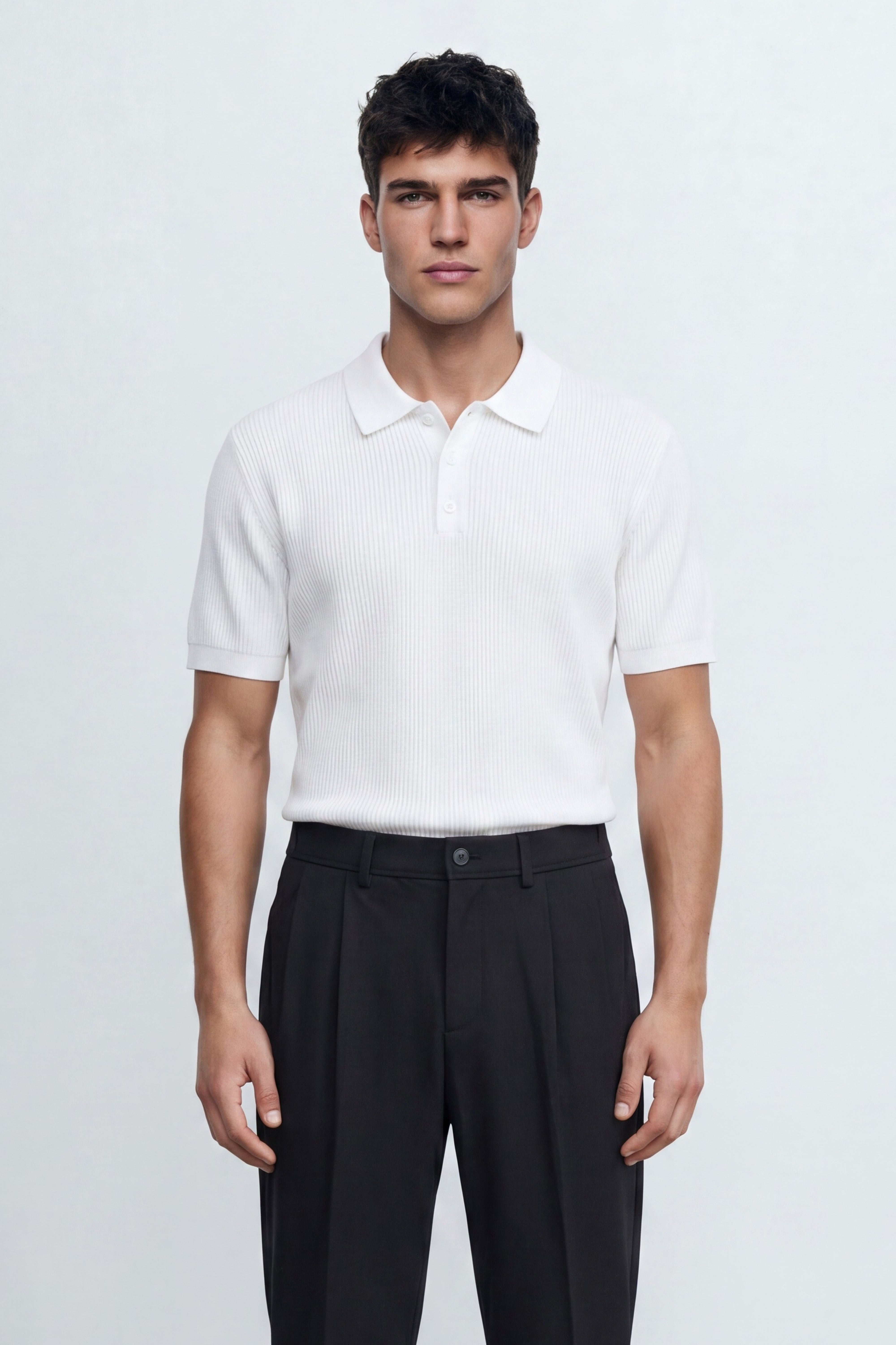 Slim Fit Cotton Knitted Polo