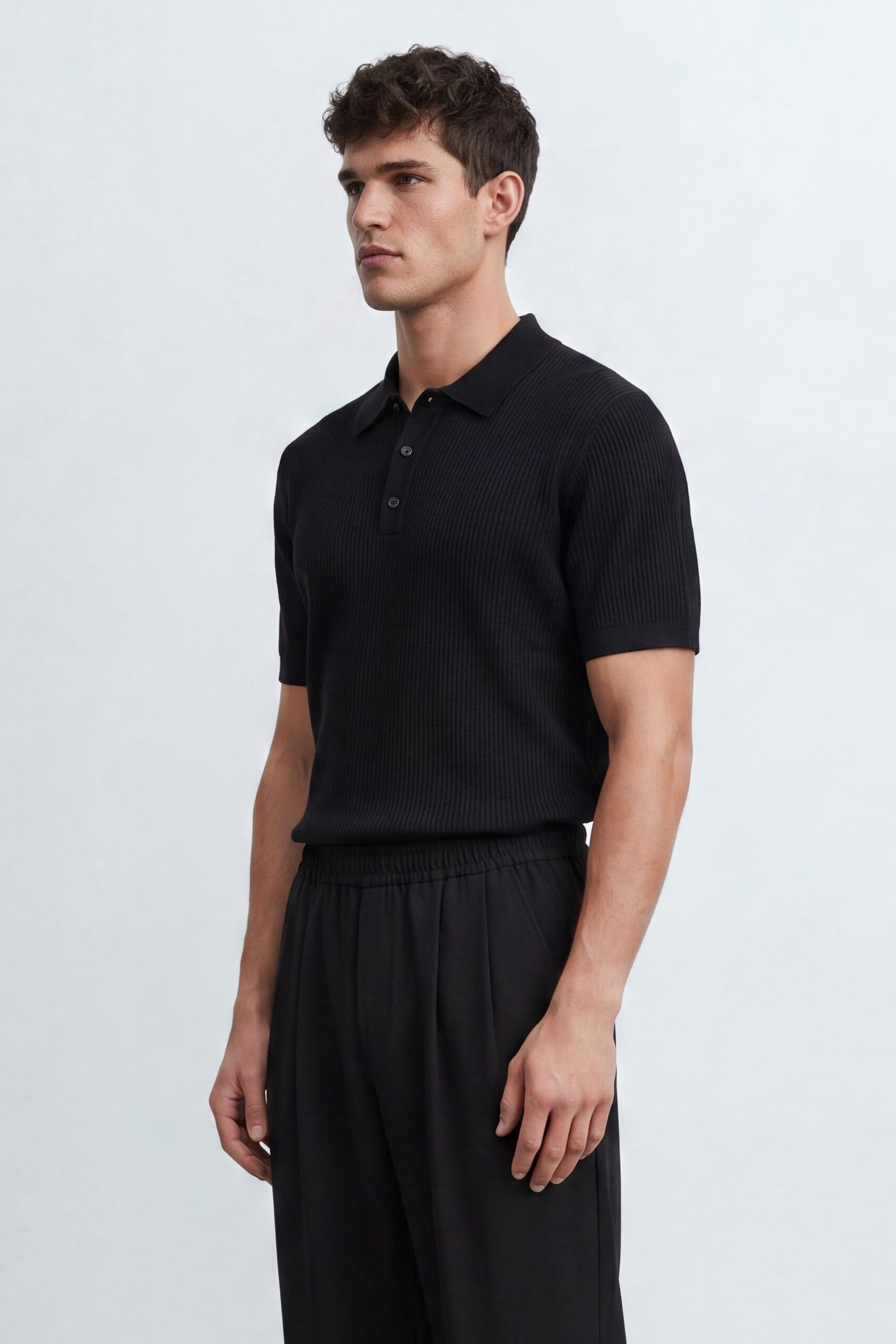 Slim Fit Cotton Knitted Polo