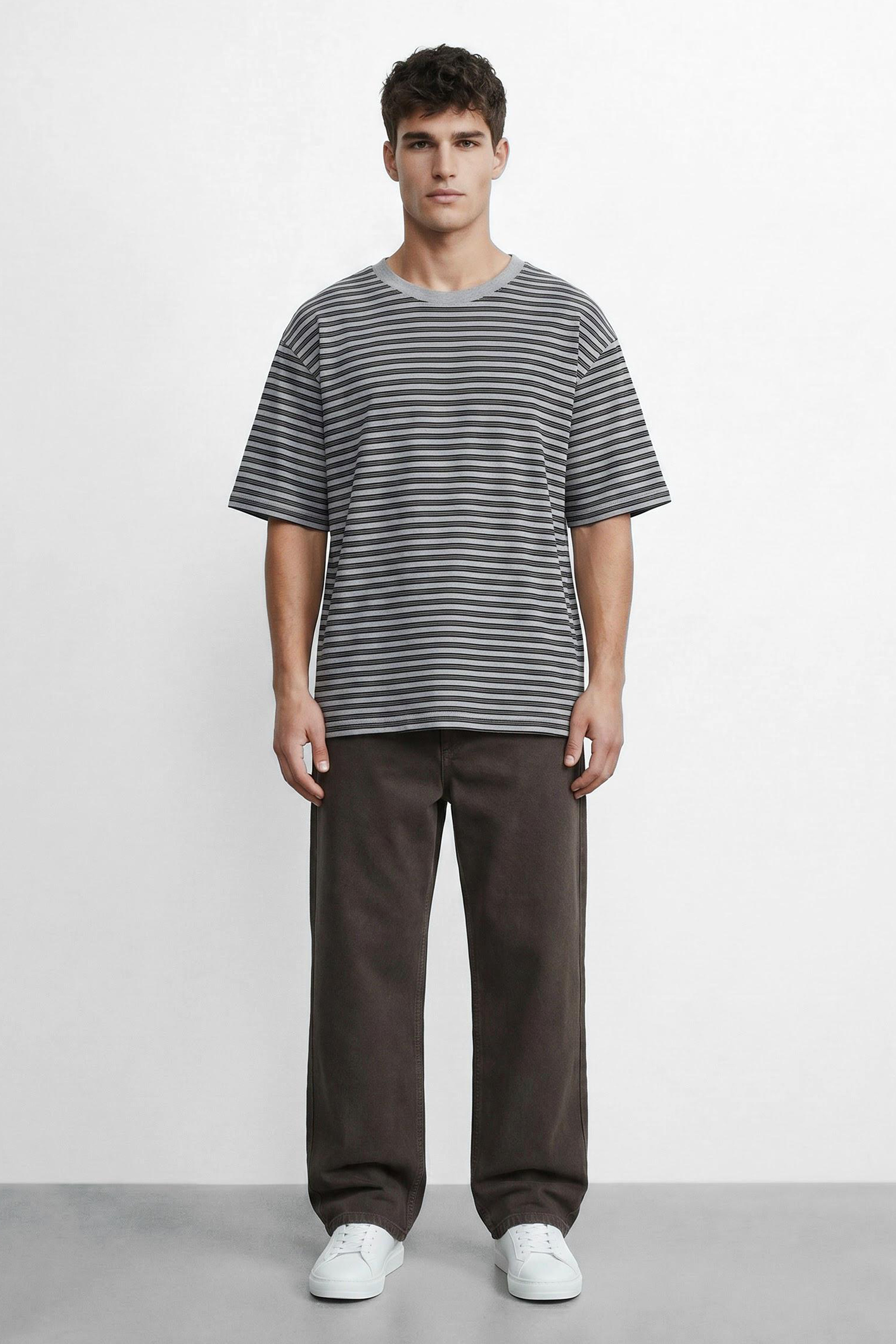 Oversized Cotton Striped Tee