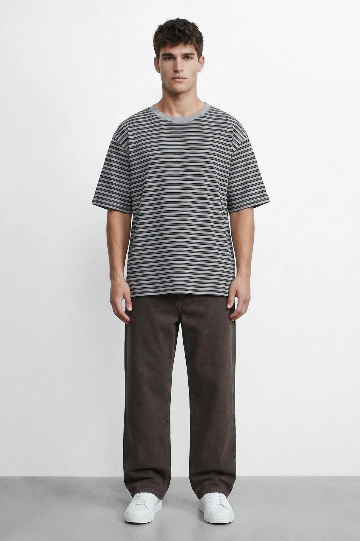 Oversized Cotton Striped Tee