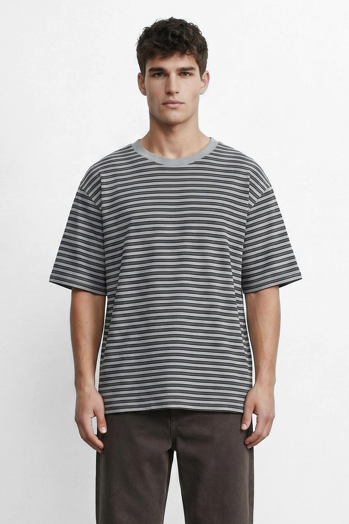 Oversized Cotton Striped Tee