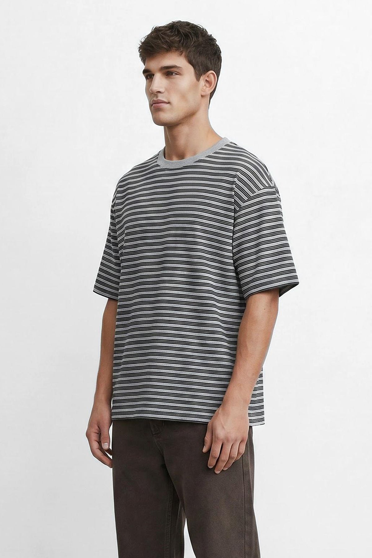 Oversized Cotton Striped Tee