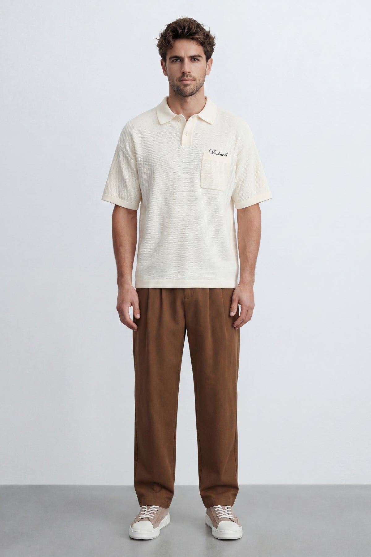Oversized Knitted Polo
