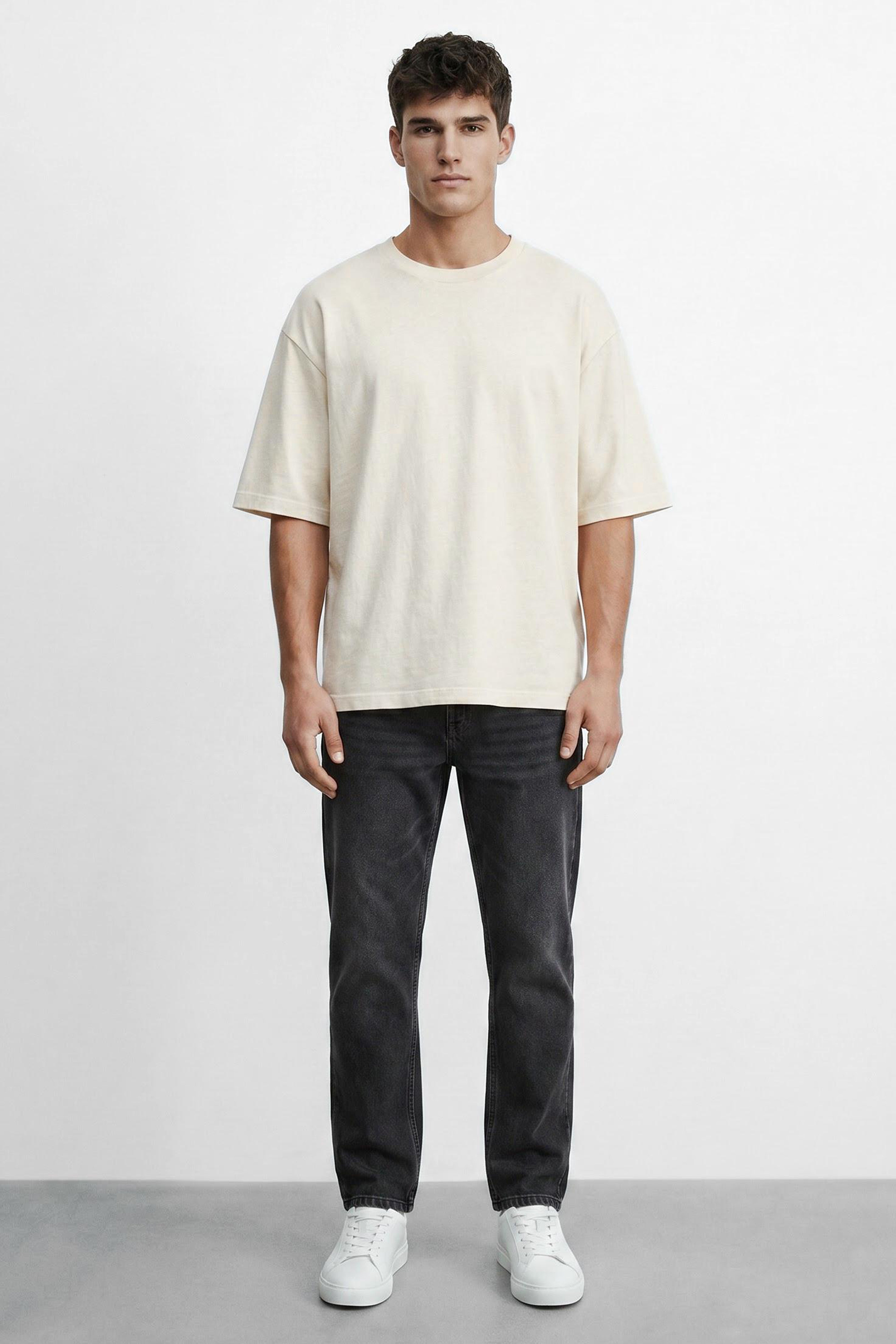 Oversized Linen Blend T-Shirt