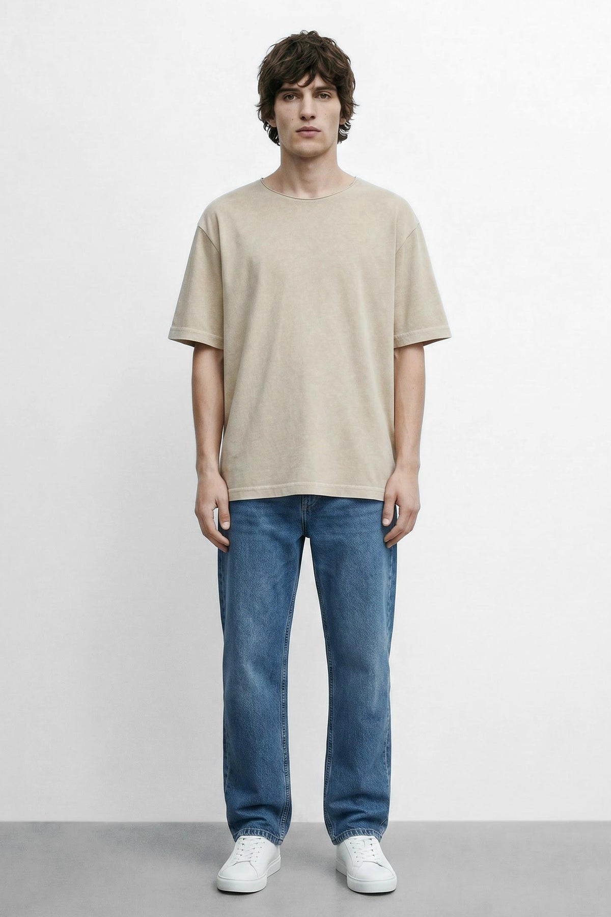 Mid Fit Linen Blend Tee