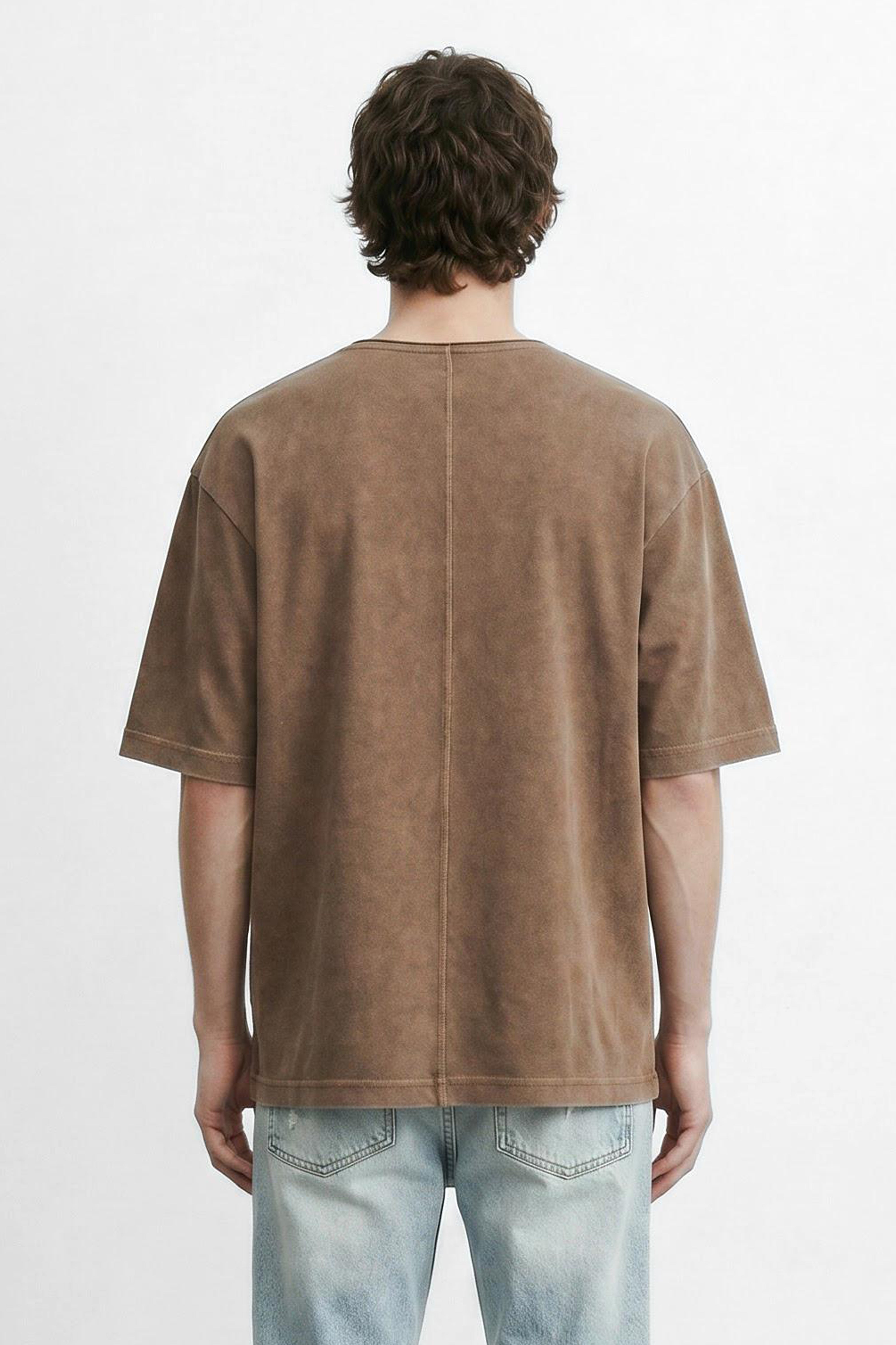 Mid Fit Linen Blend T-Shirt