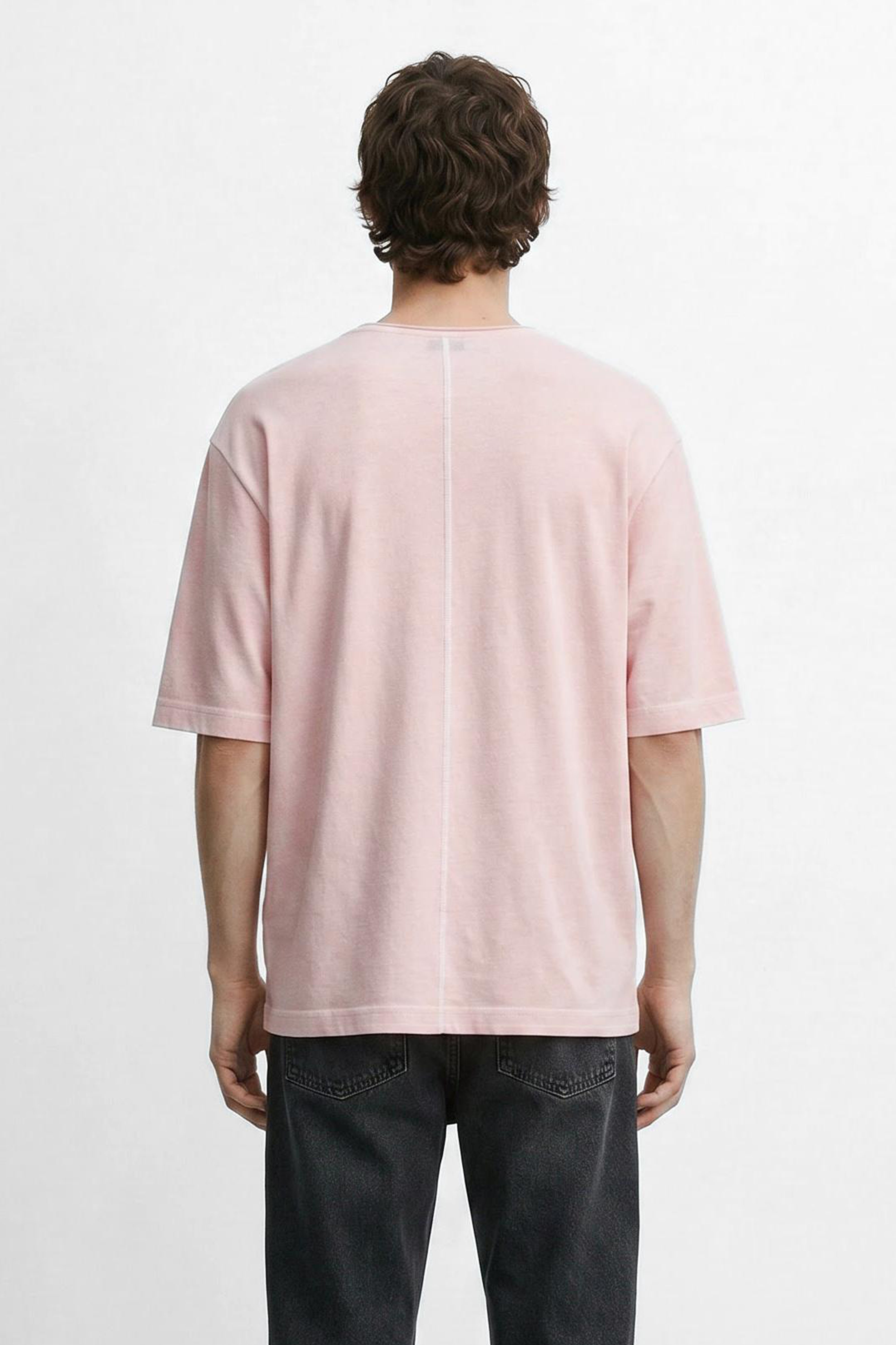 Mid Fit Linen Blend T-Shirt