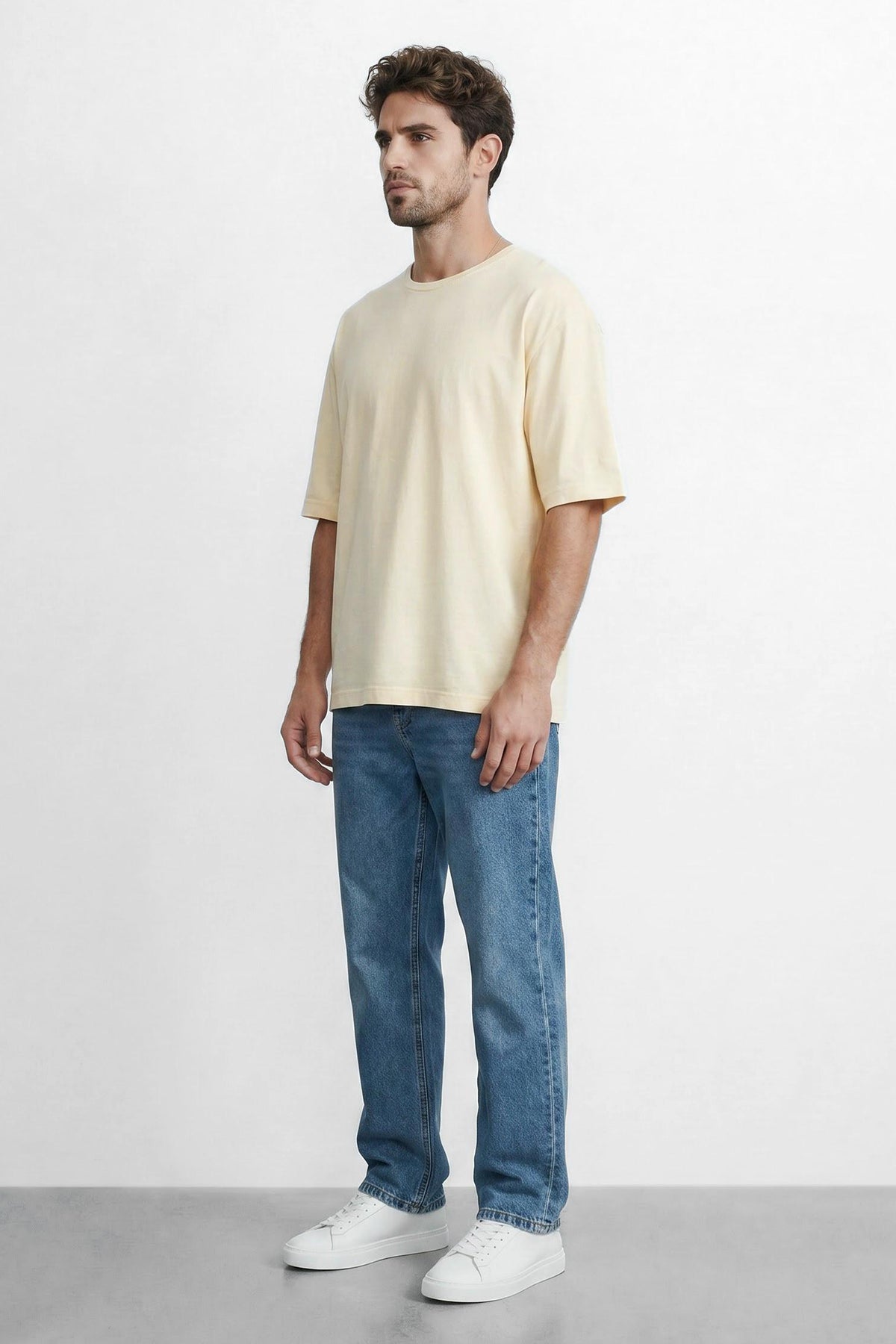Mid Fit Linen Blend Tee