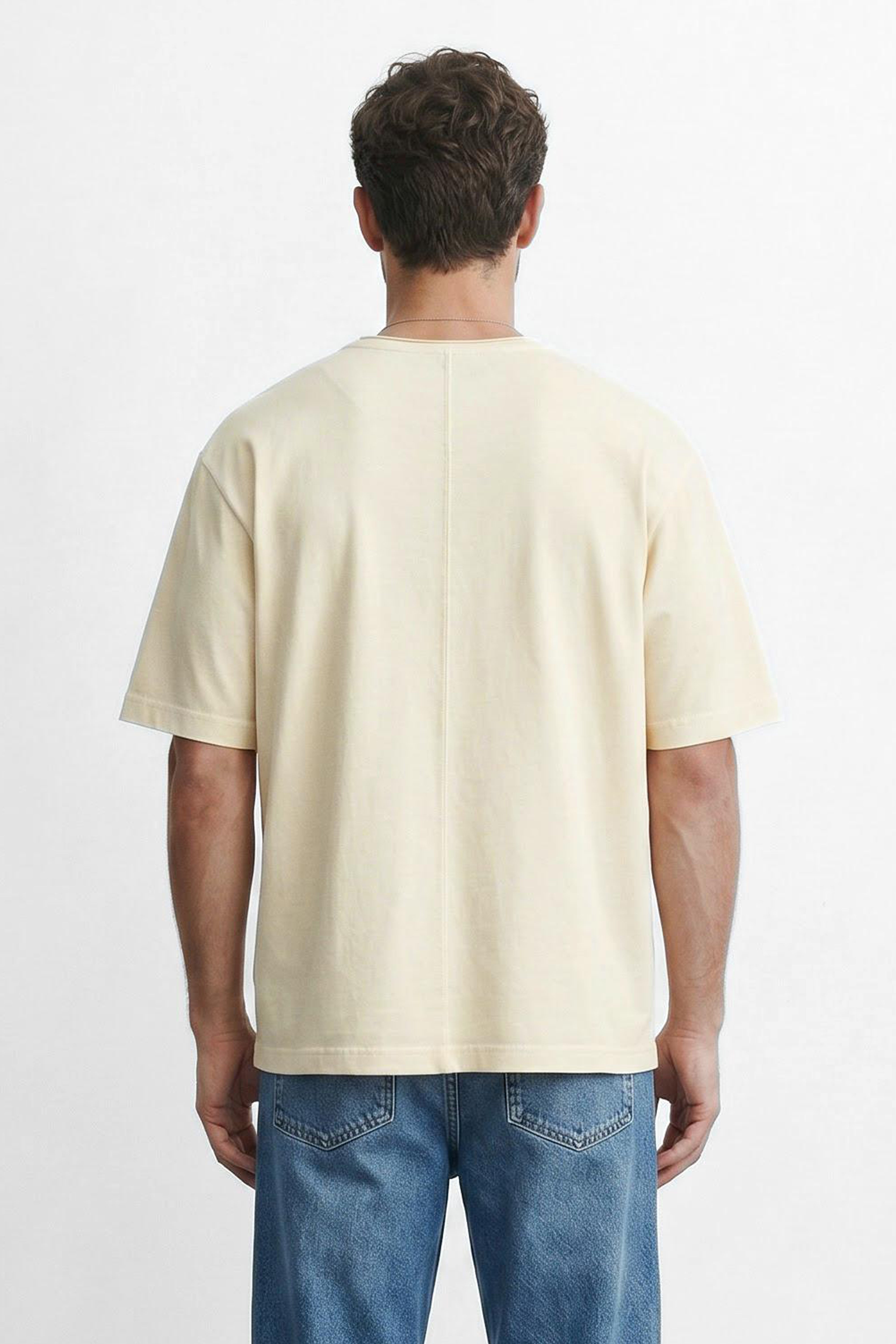 Mid Fit Linen Blend T-Shirt