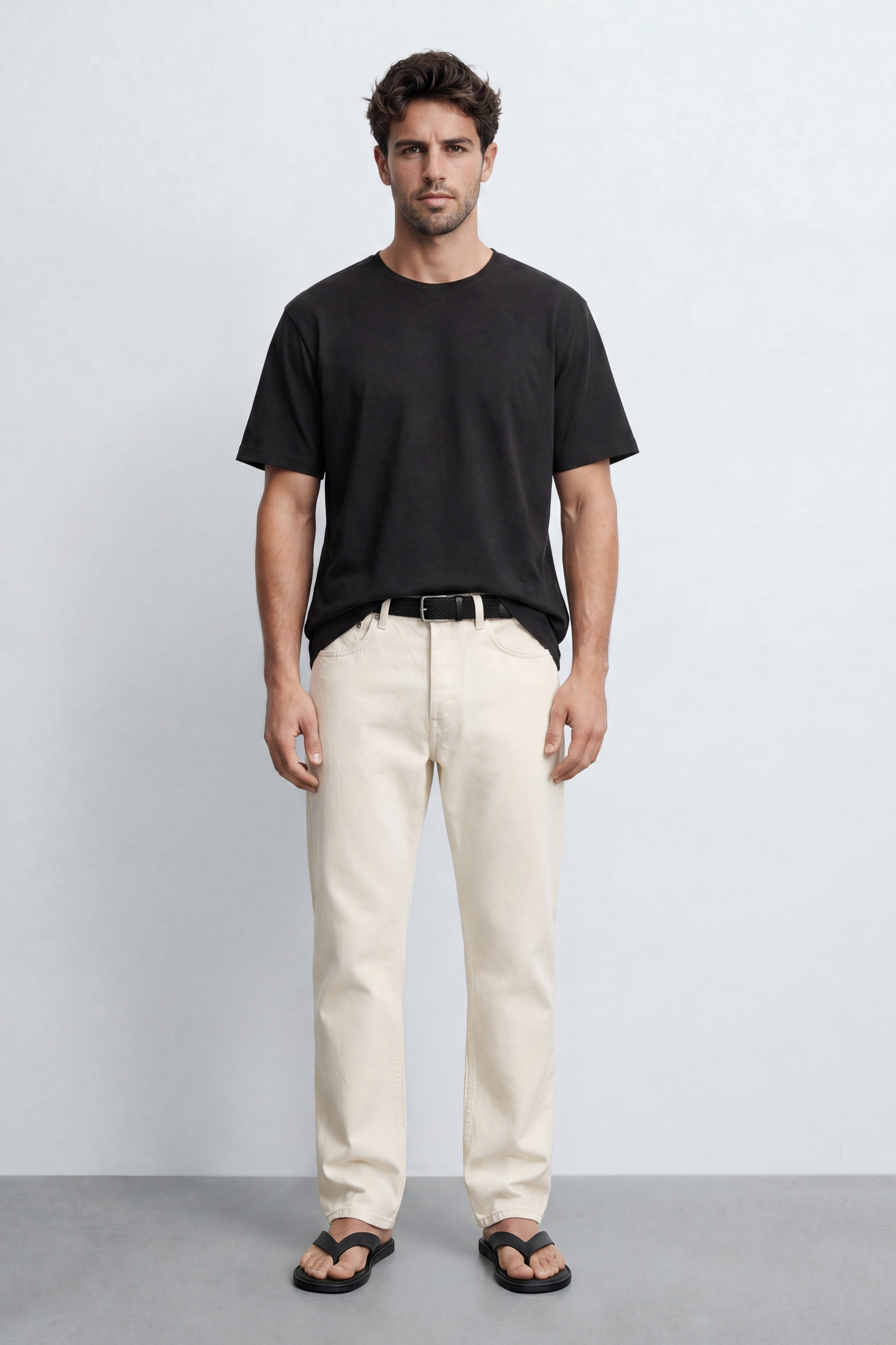 Mid Fit Linen Blend Tee
