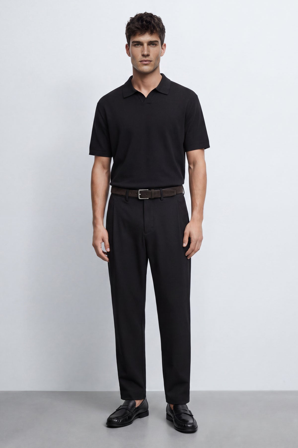 Mid Fit Knitted Polo Shirt