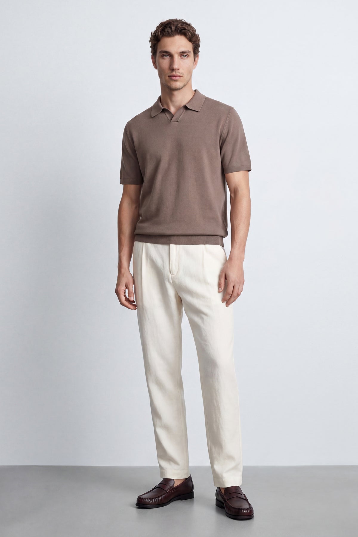 Mid Fit Knitted Polo Shirt