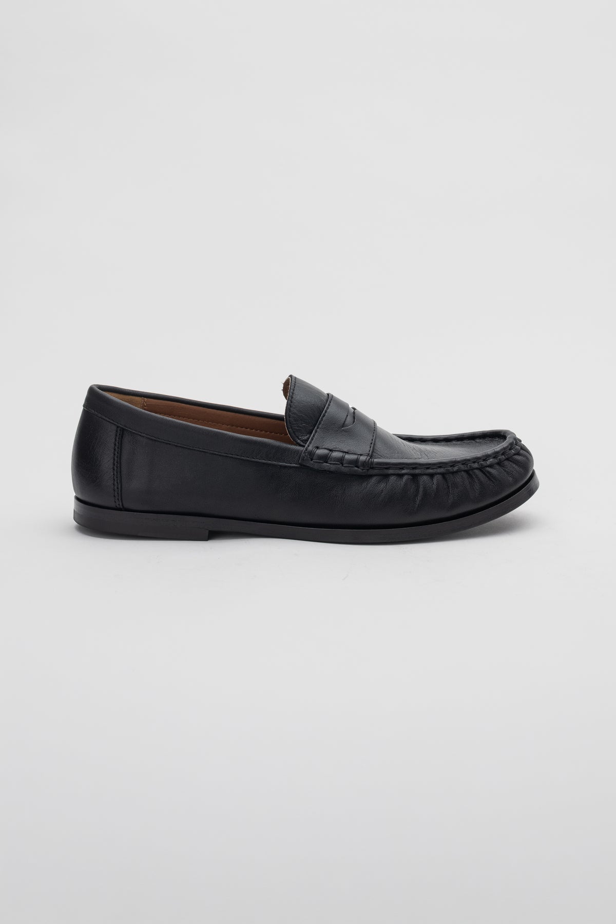 Classic Black Leather Loafers