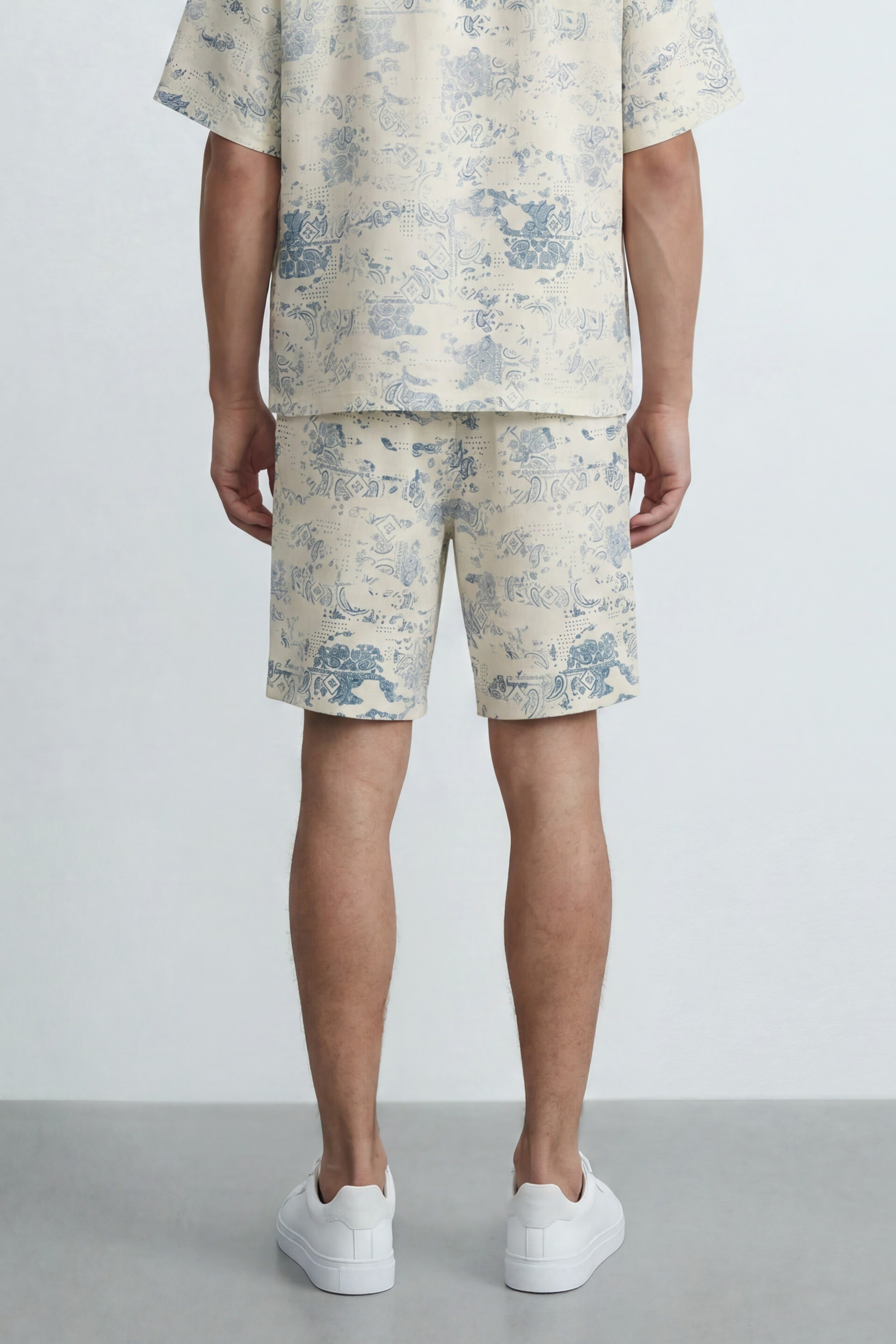Oversized Print Bermuda