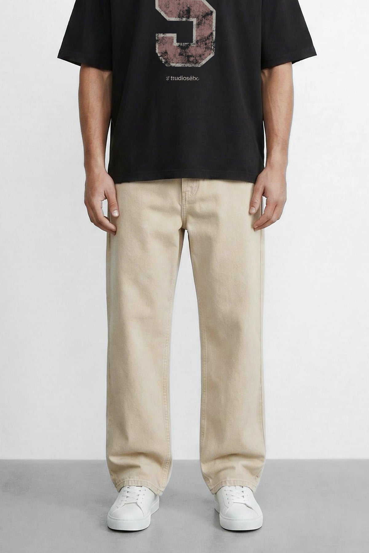 Straight Fit Cotton Pants