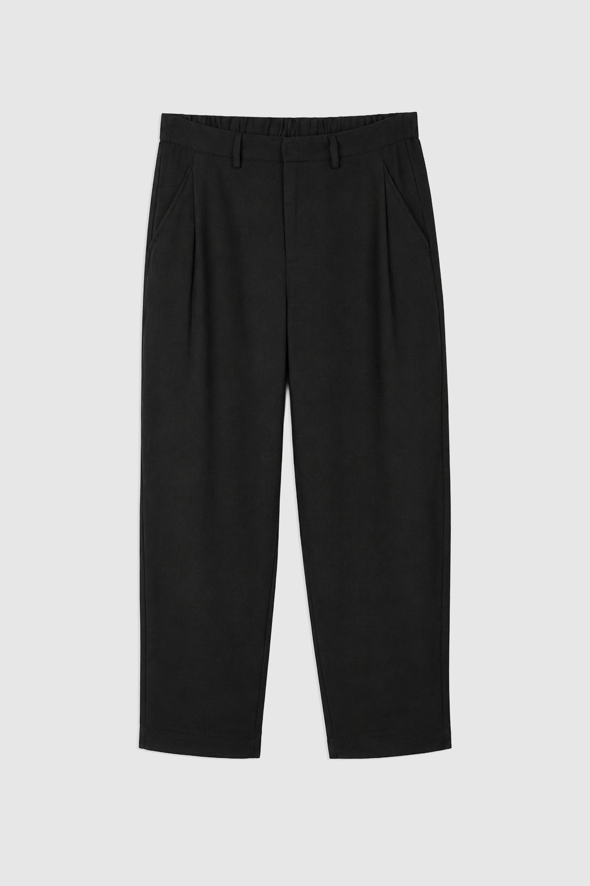 Carrot Fit Linen Blend Pants