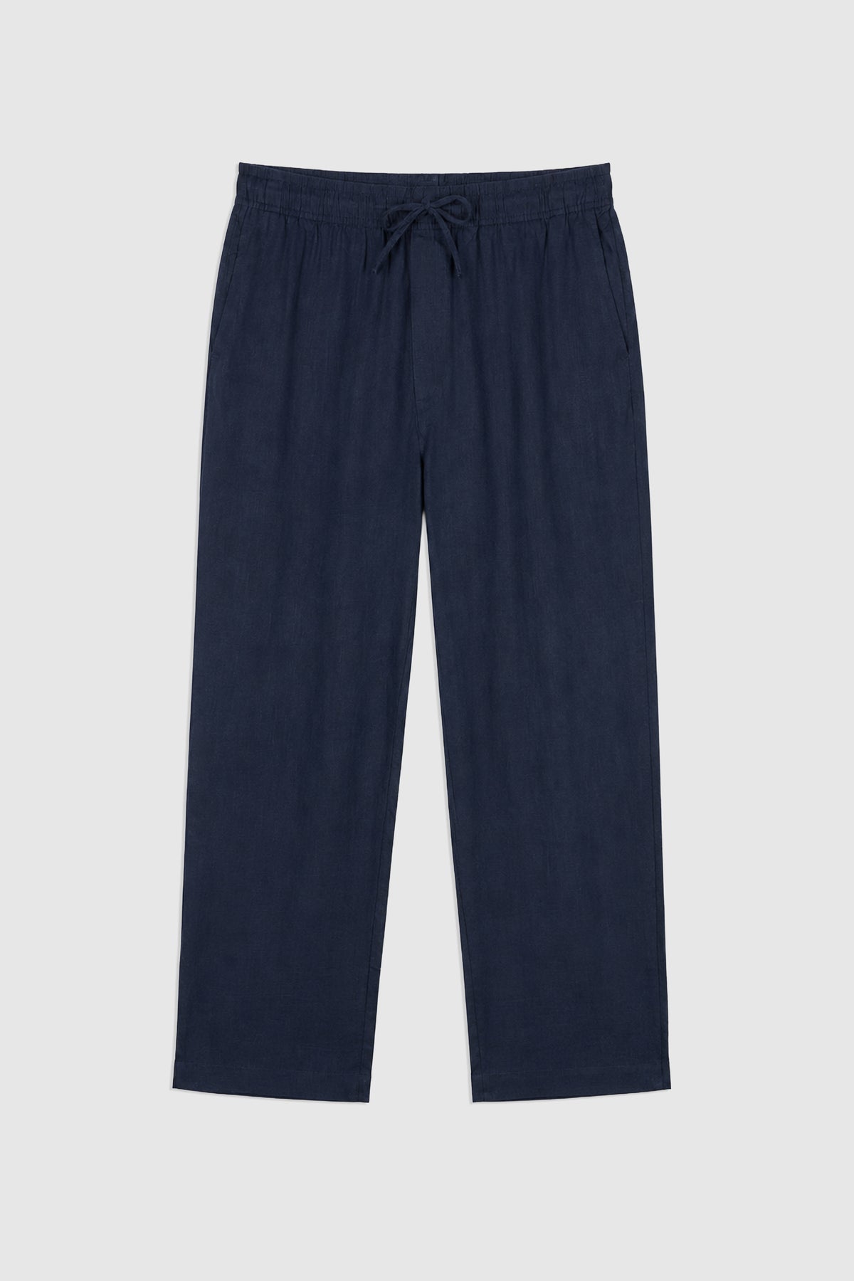 Straight Fit Linen Pants
