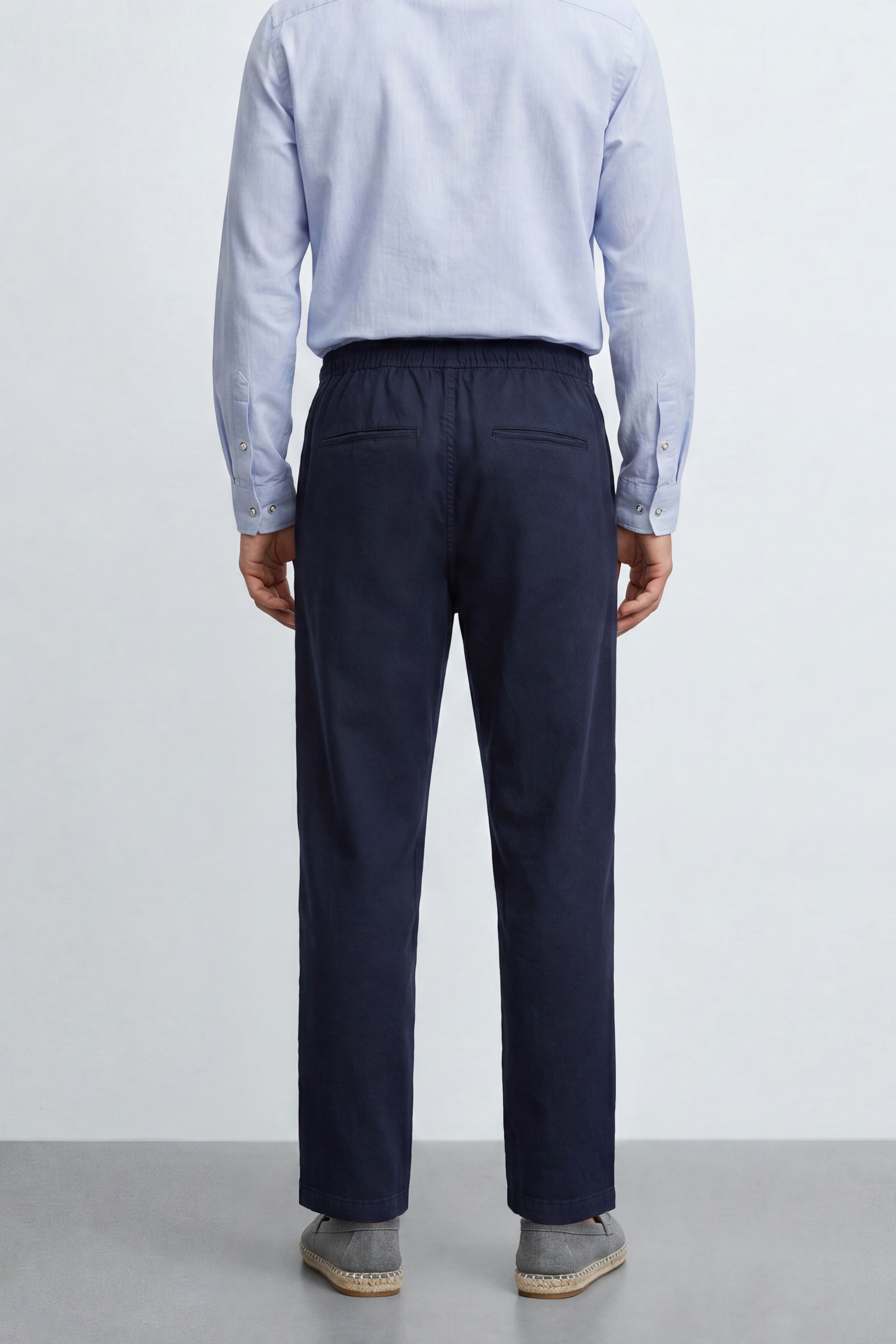 Straight Fit Linen Pants