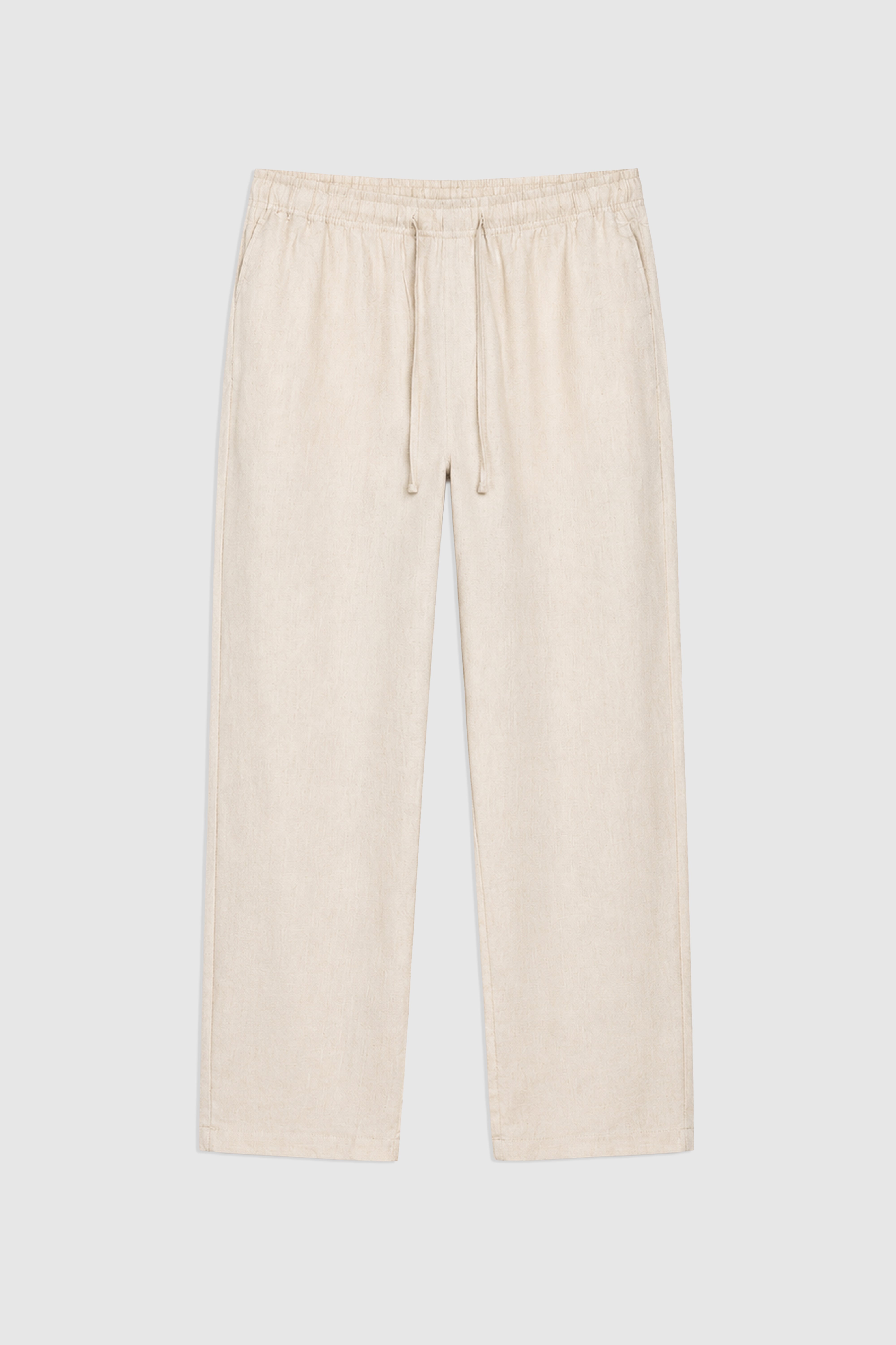Straight Fit Linen Pants