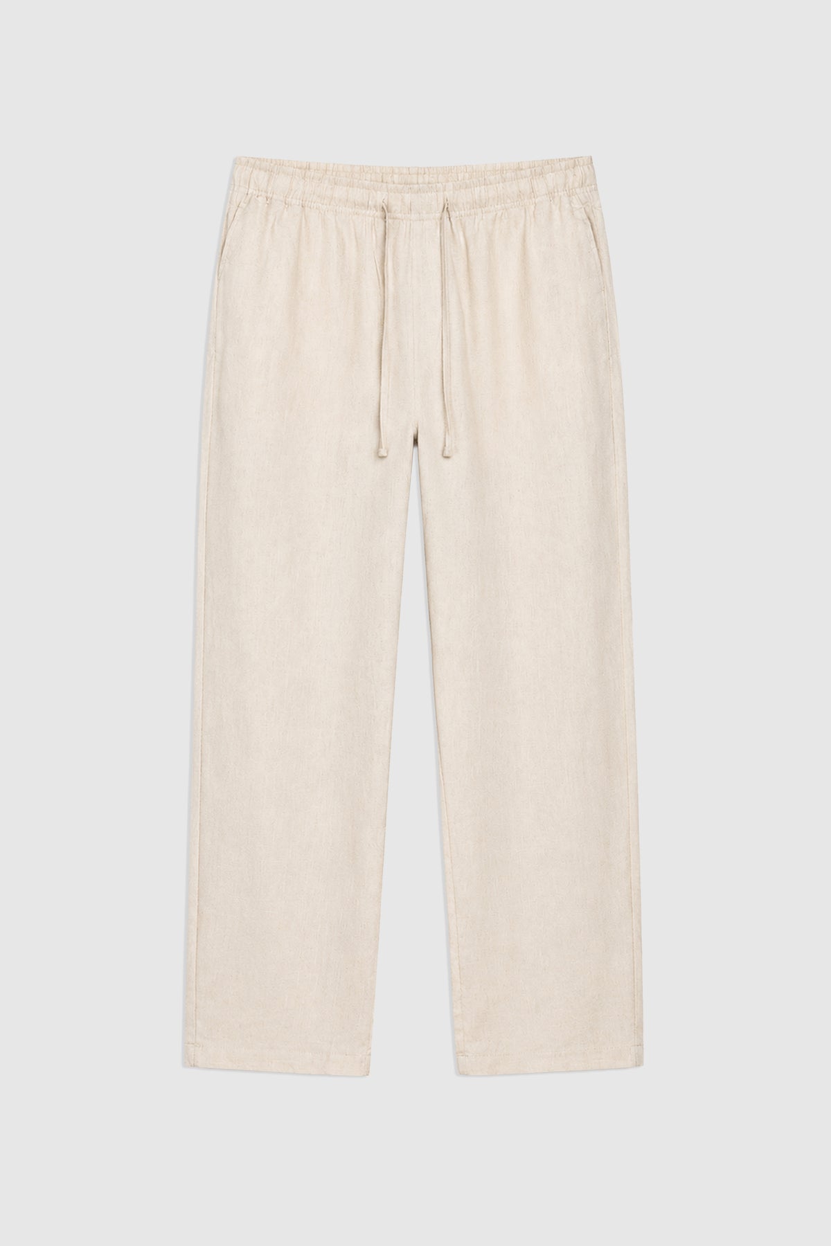 Straight Fit Linen Pants