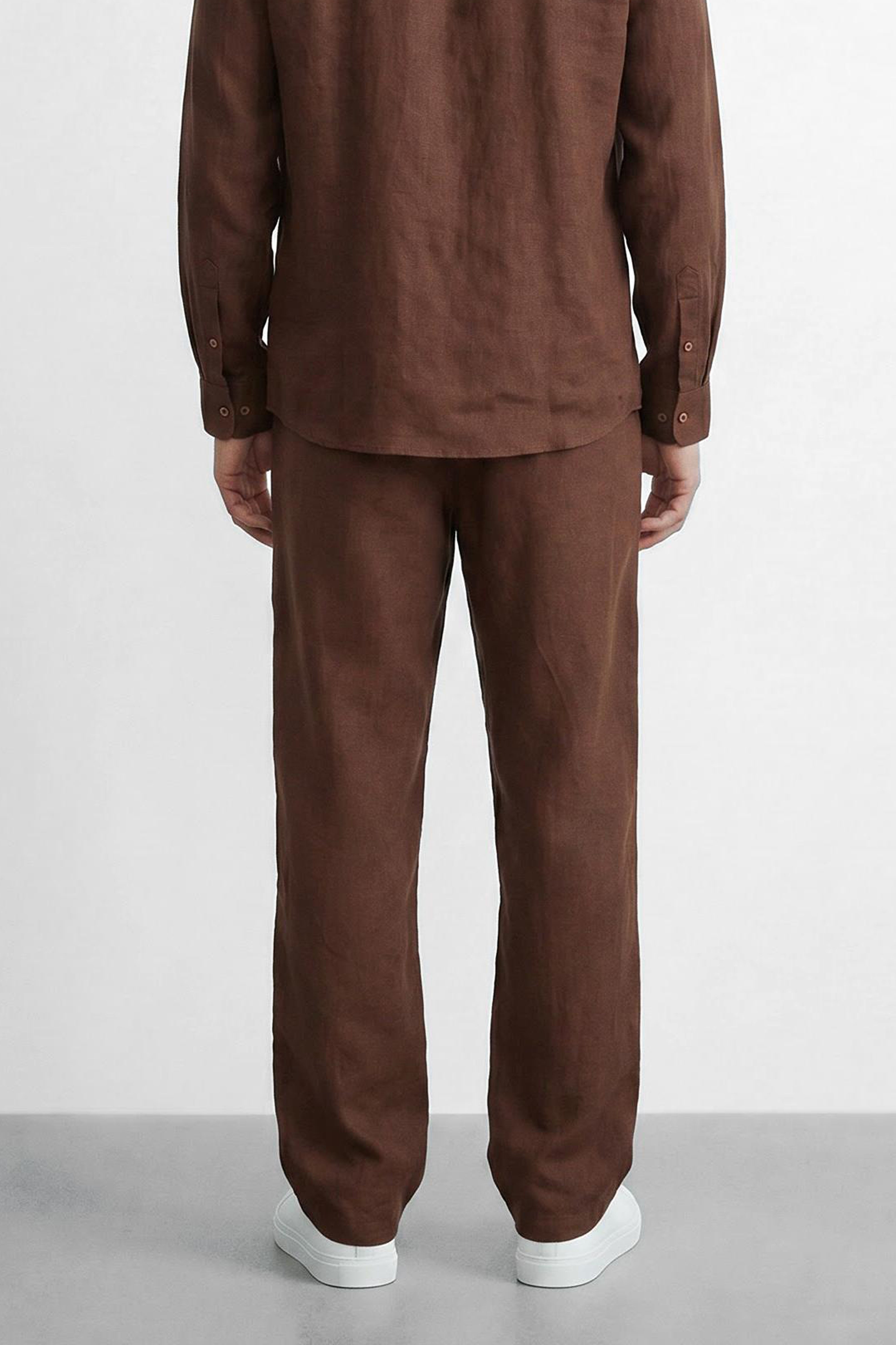 Straight Fit Linen Pants