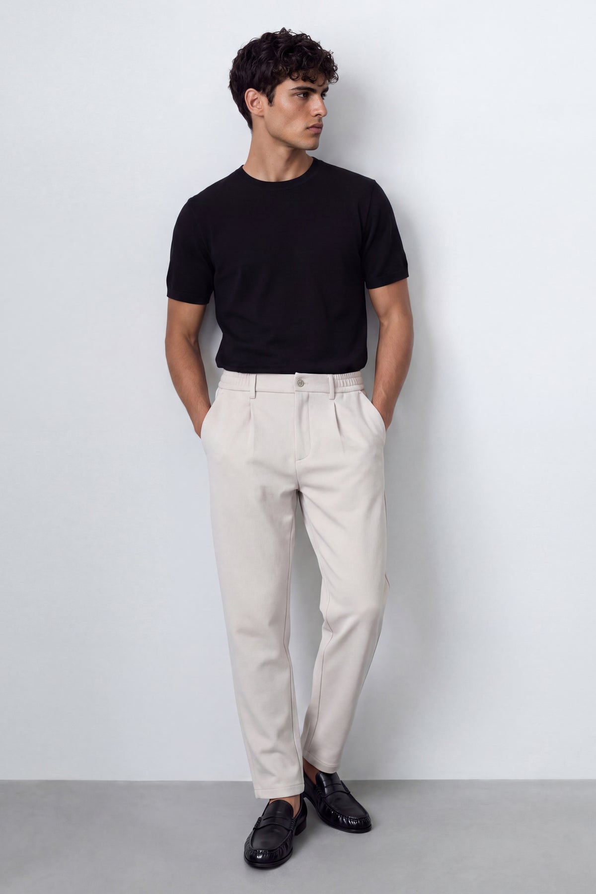 Slim Fit Cotton Blend Pants