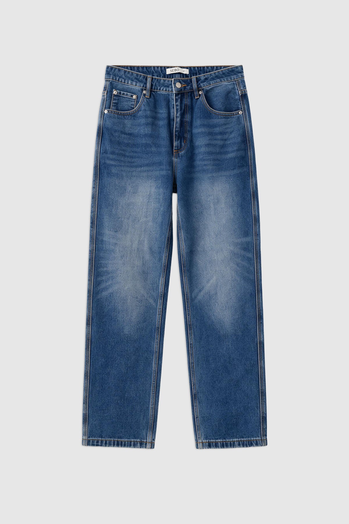 Straight Fit Cotton Jeans