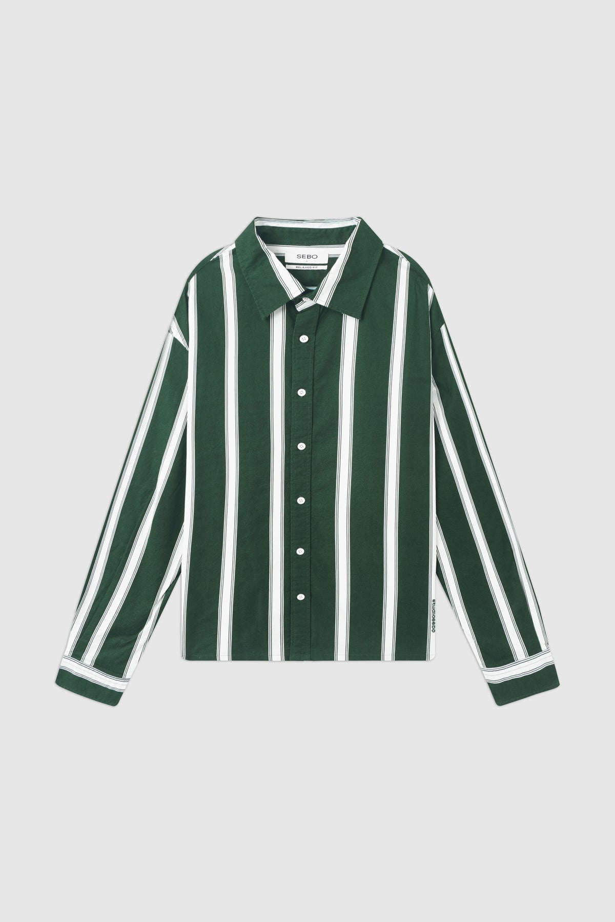 Boxy Fit Striped Oxford Shirt
