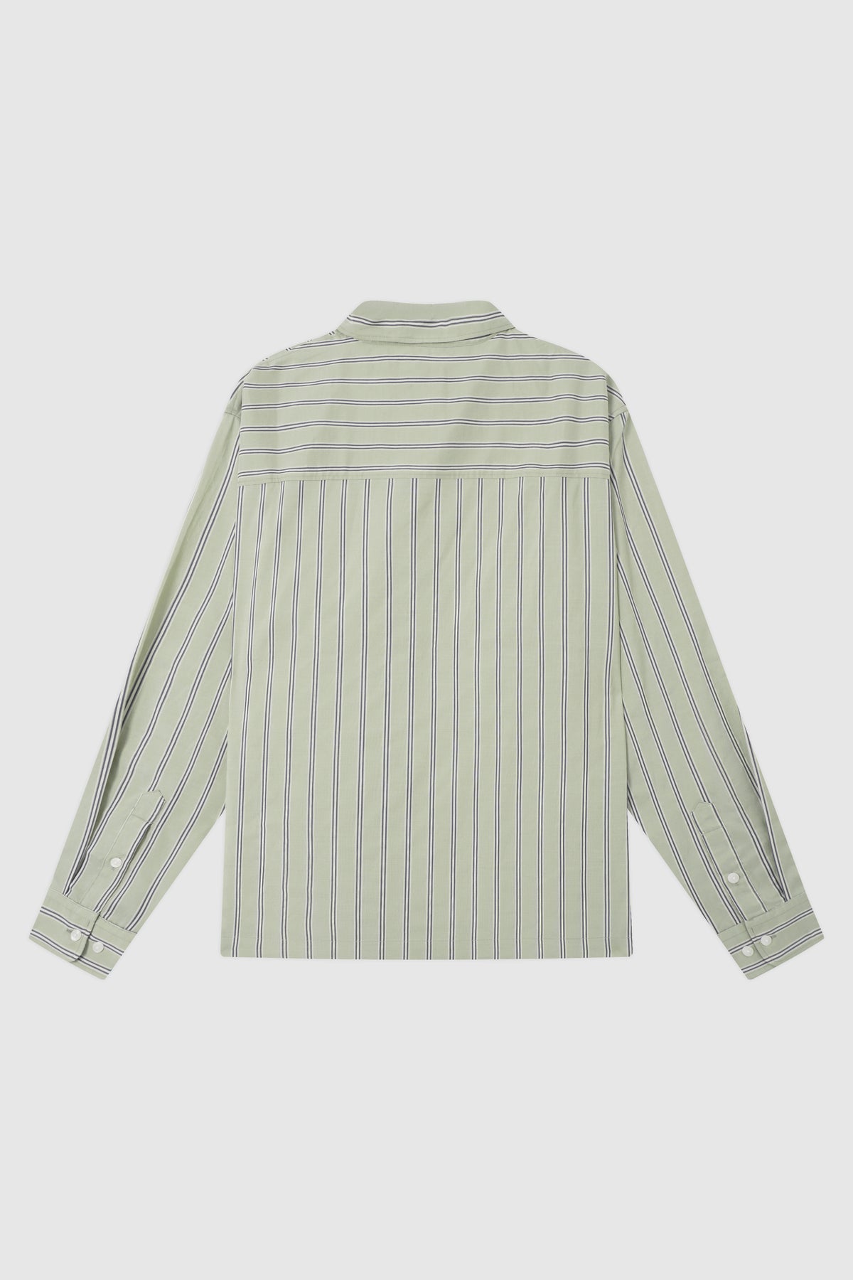 Boxy Fit Striped Button-Down Shirt