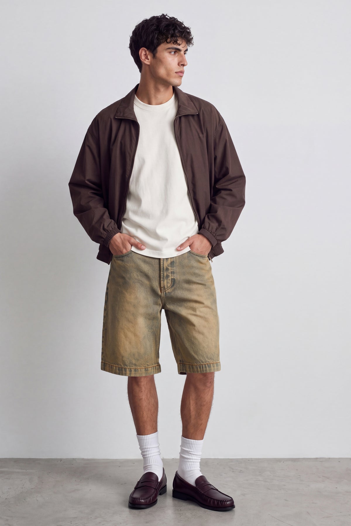 Baggy Denim Bermuda Shorts